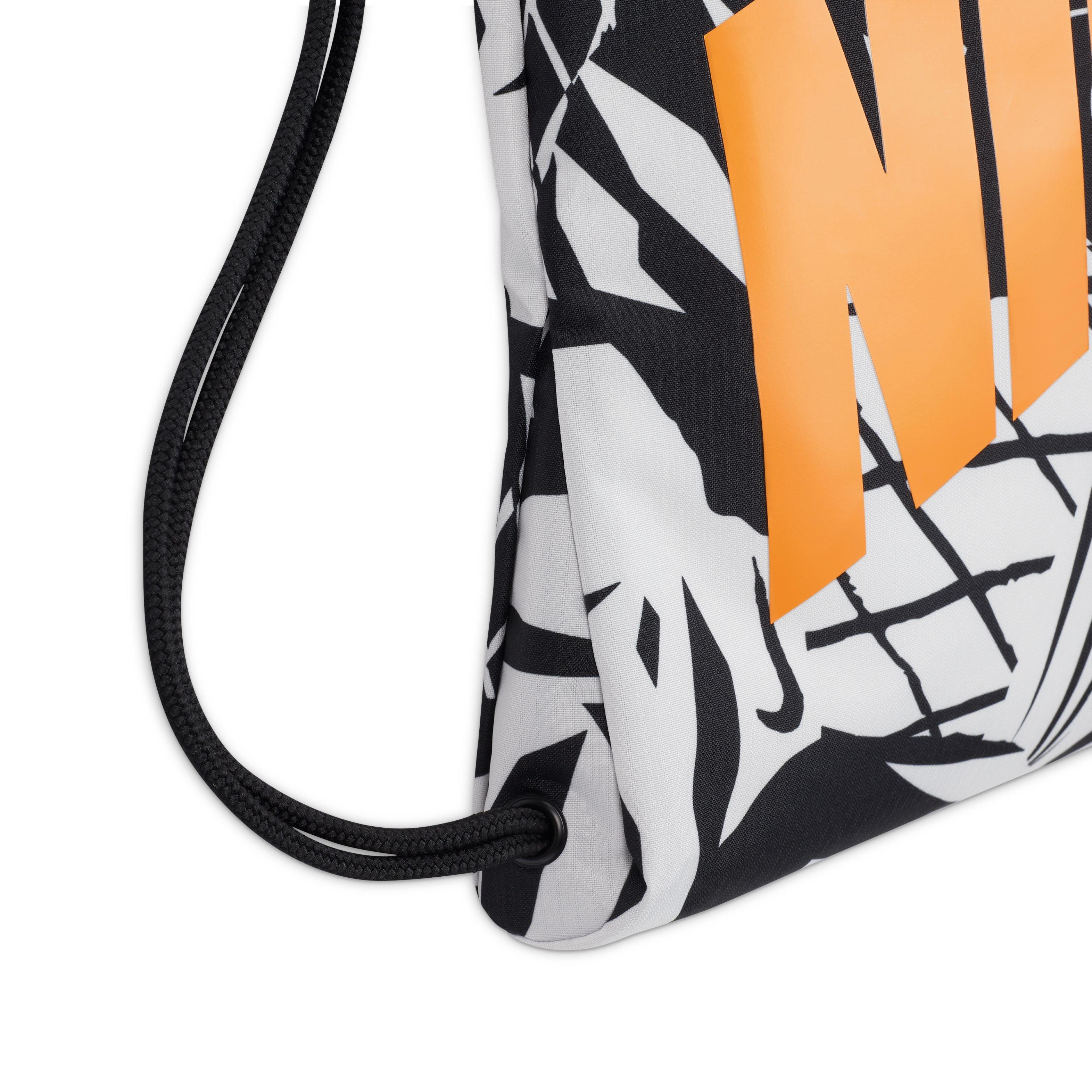 Nike Big Kids' Drawstring Bag-Black/White - BLACK/WHITE Thumbnail View 4