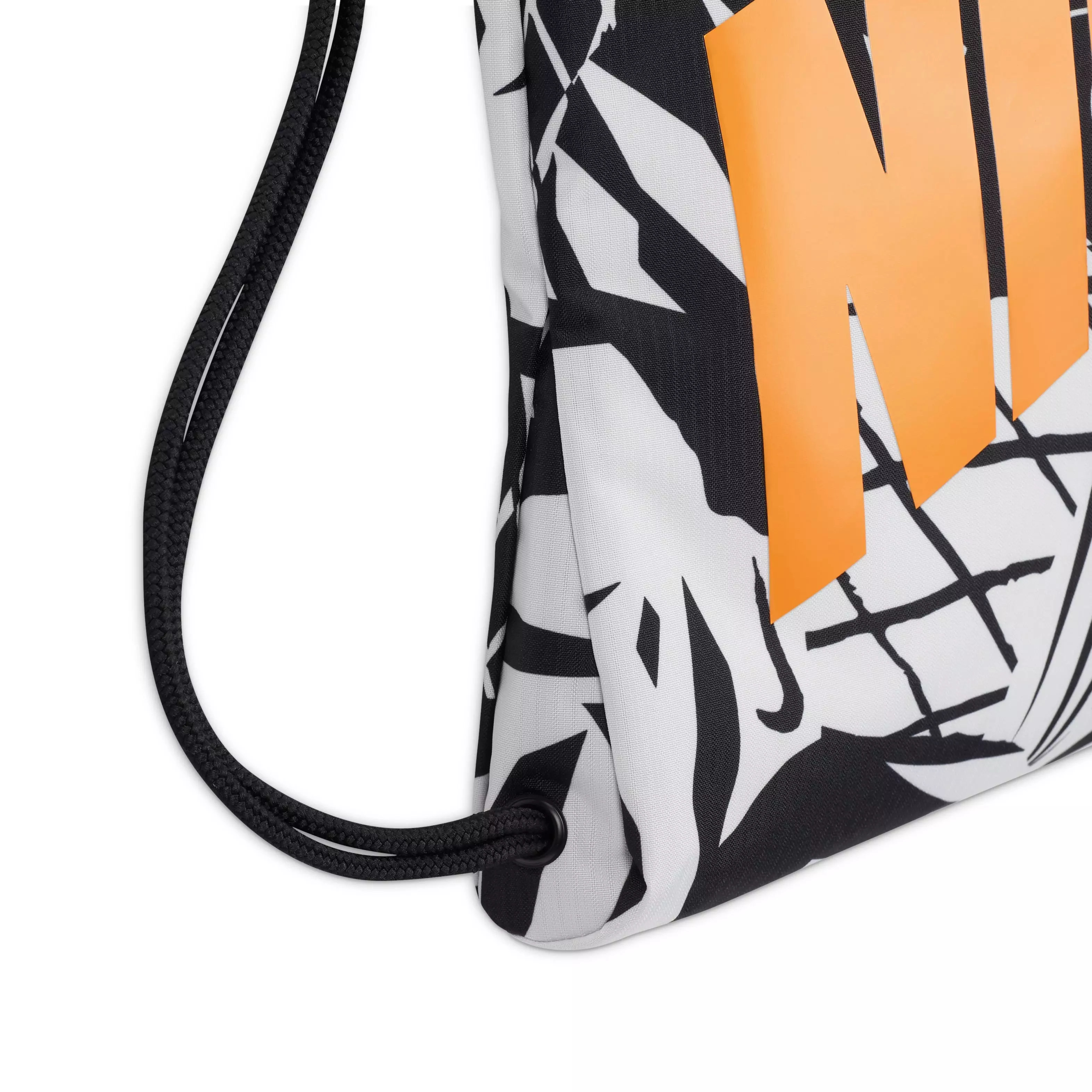 Nike Big Kids' Drawstring Bag-Black/White - BLACK/WHITE