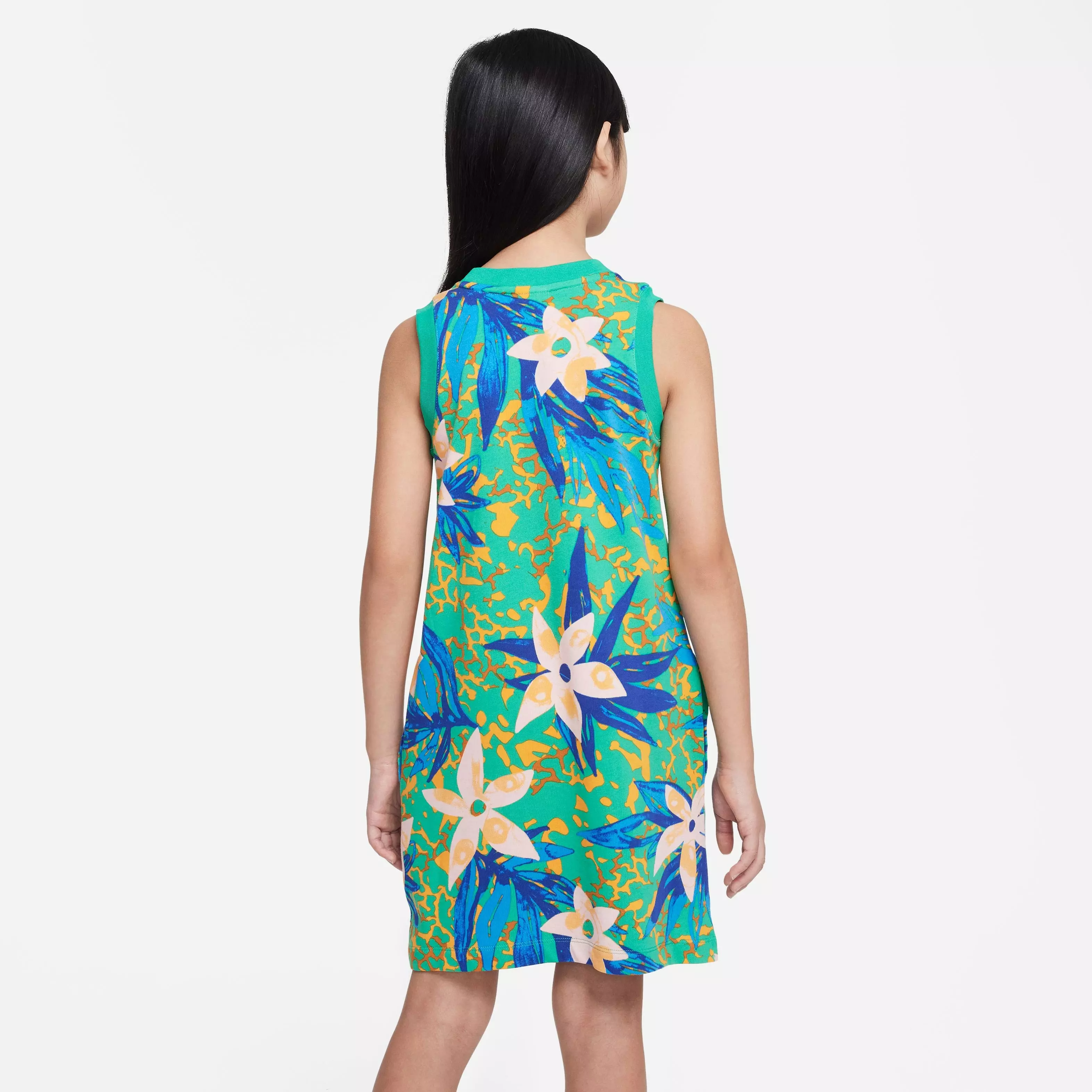 Nike Sportswear Big Girls' Sleeveless Dress-Blue/Green - GREEN/BLUE