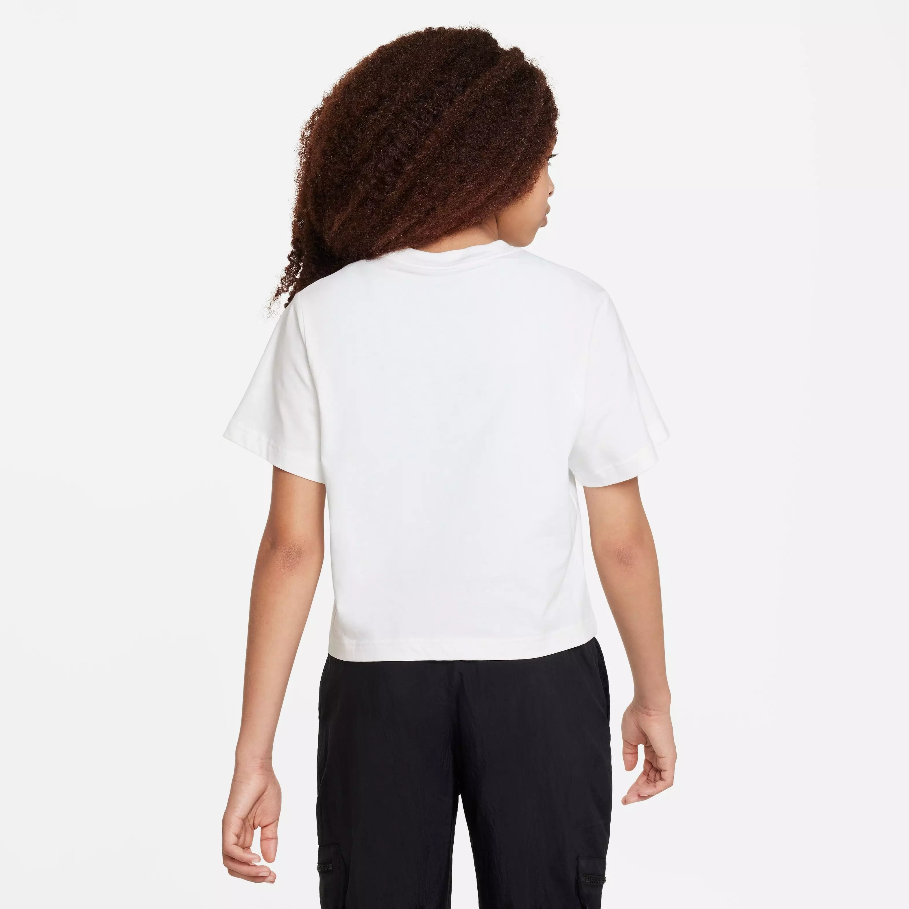 Nike Big Girls' Sportswear Box Tee-White - WHITE