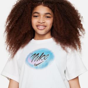 Nike Big Girls' Sportswear Box Tee-White