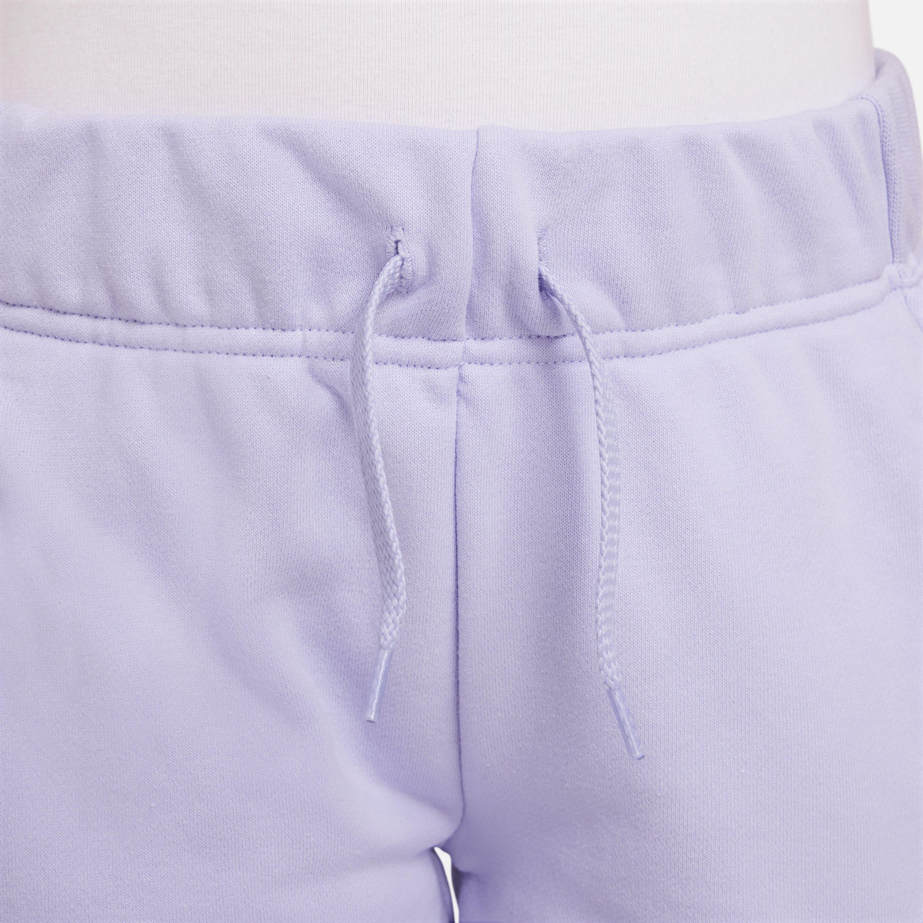 Nike Sportswear Club French Terry Big Girls' Purple/White Shorts
