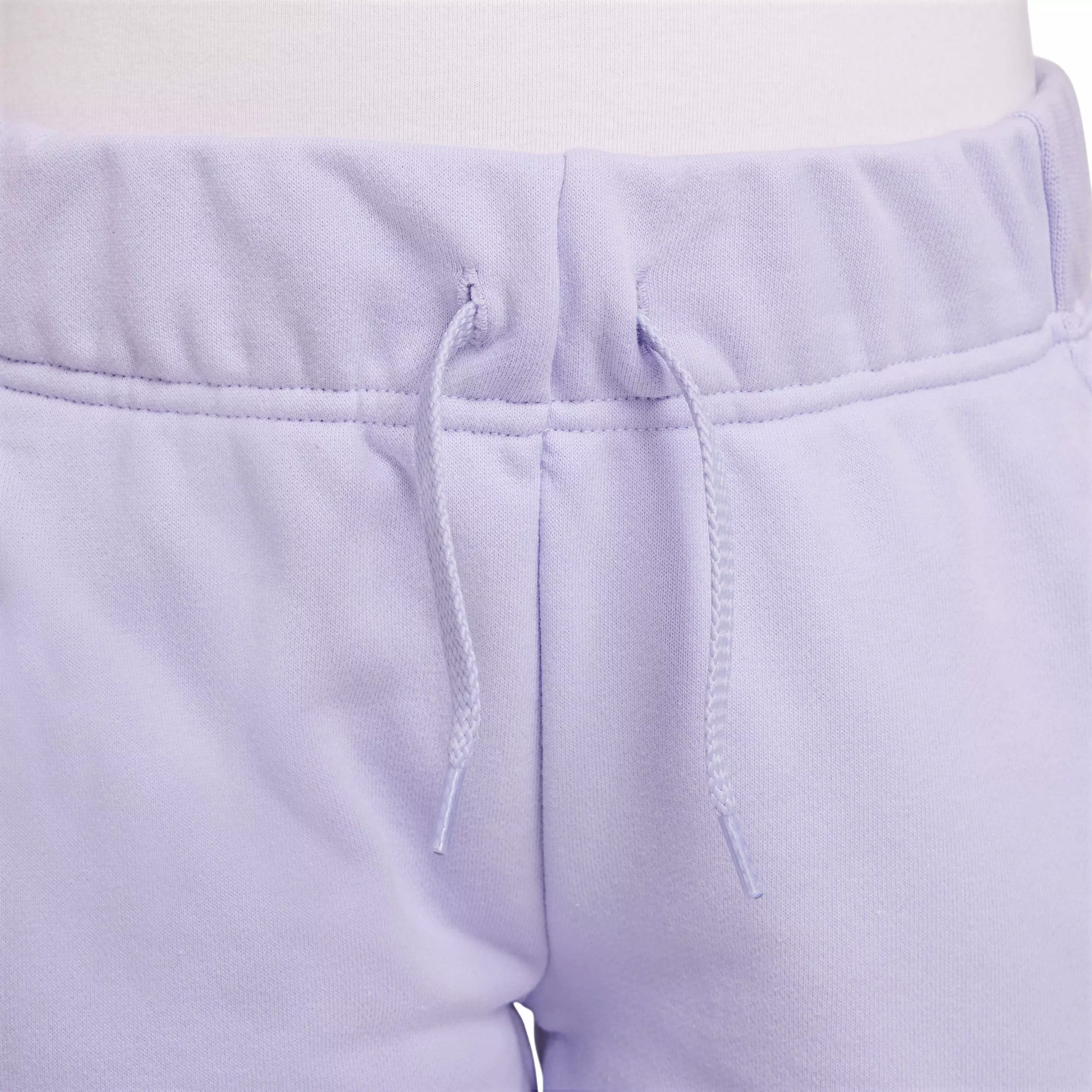 Nike Big Girls' Sportswear Club French Terry Shorts-Purple/White - PURPLE/WHITE