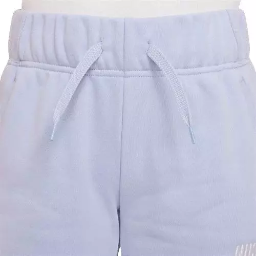 Nike Big Girls' Sportswear Club French Terry Shorts-Purple/White - PURPLE/WHITE