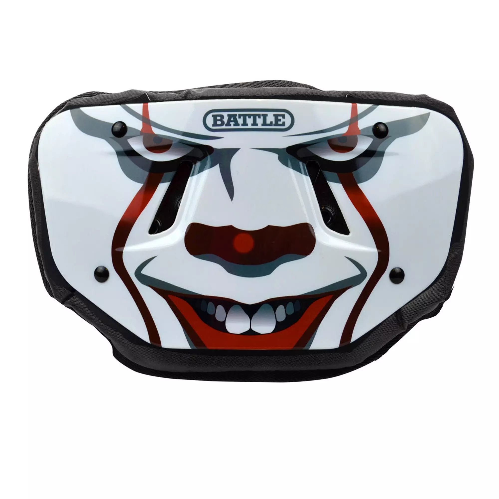 Battle Sports Clown Football Backplate - RED/WHITE