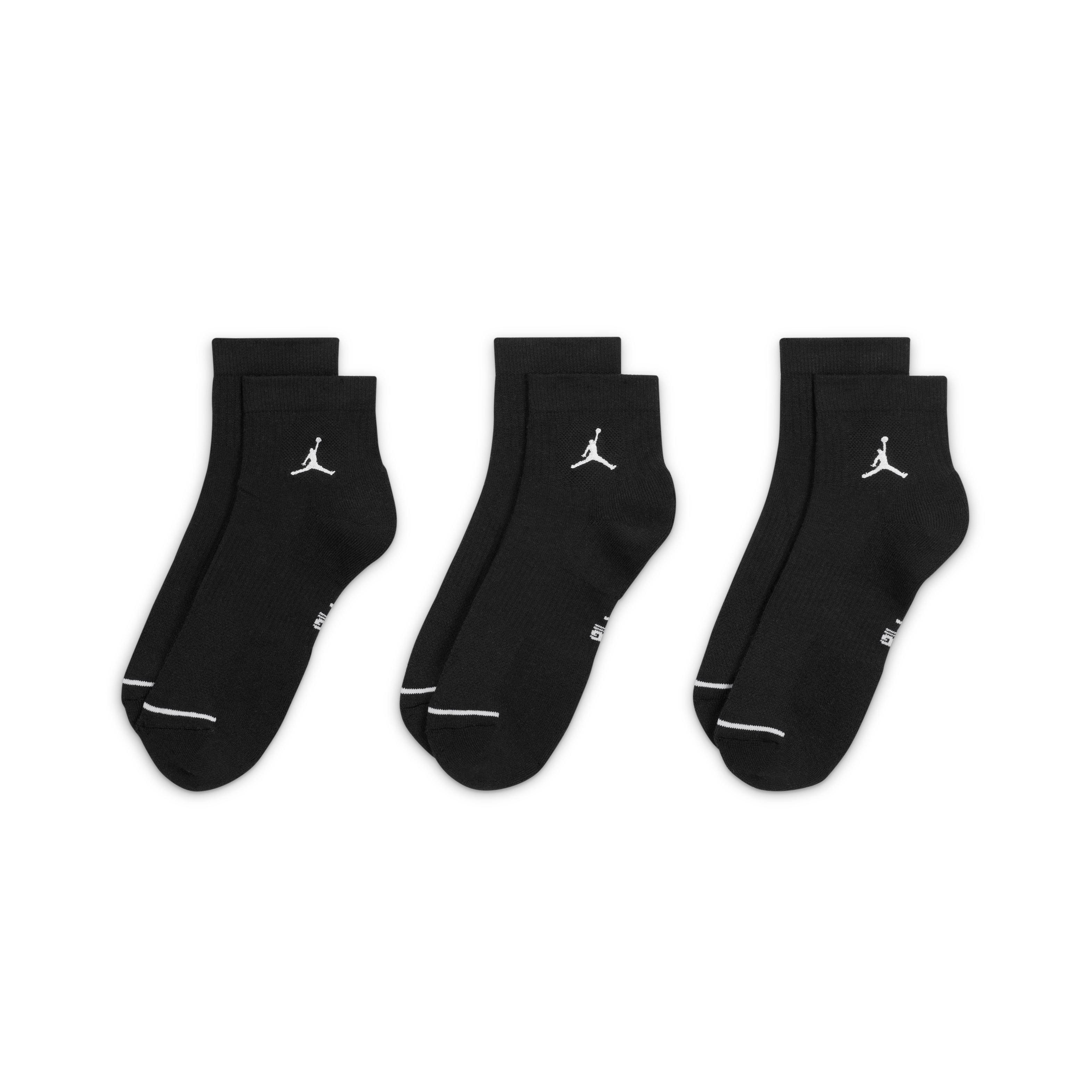 Jordan Everyday Ankle Black Socks (3 Pairs)