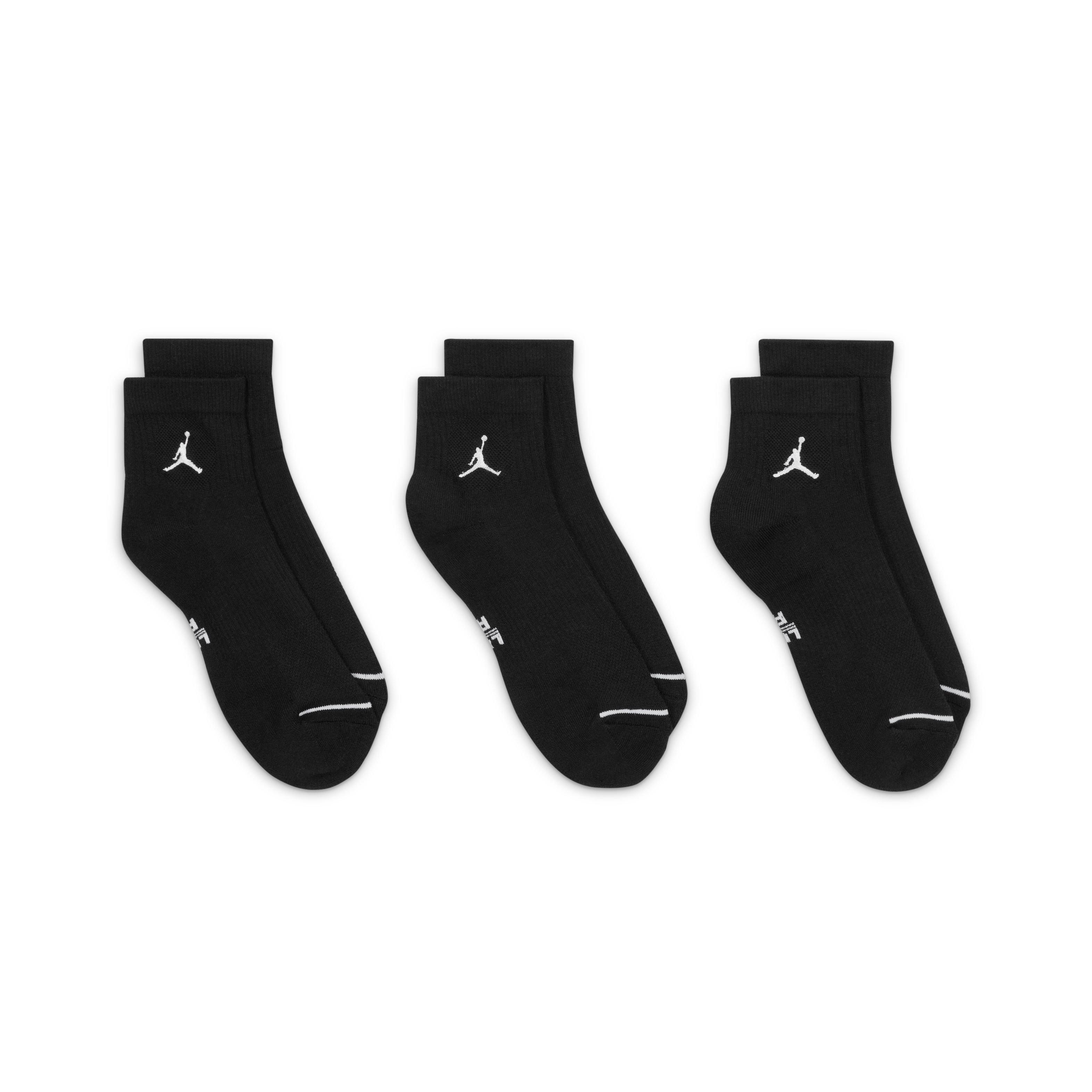 Jordan Everyday Ankle Black Socks (3 Pairs)