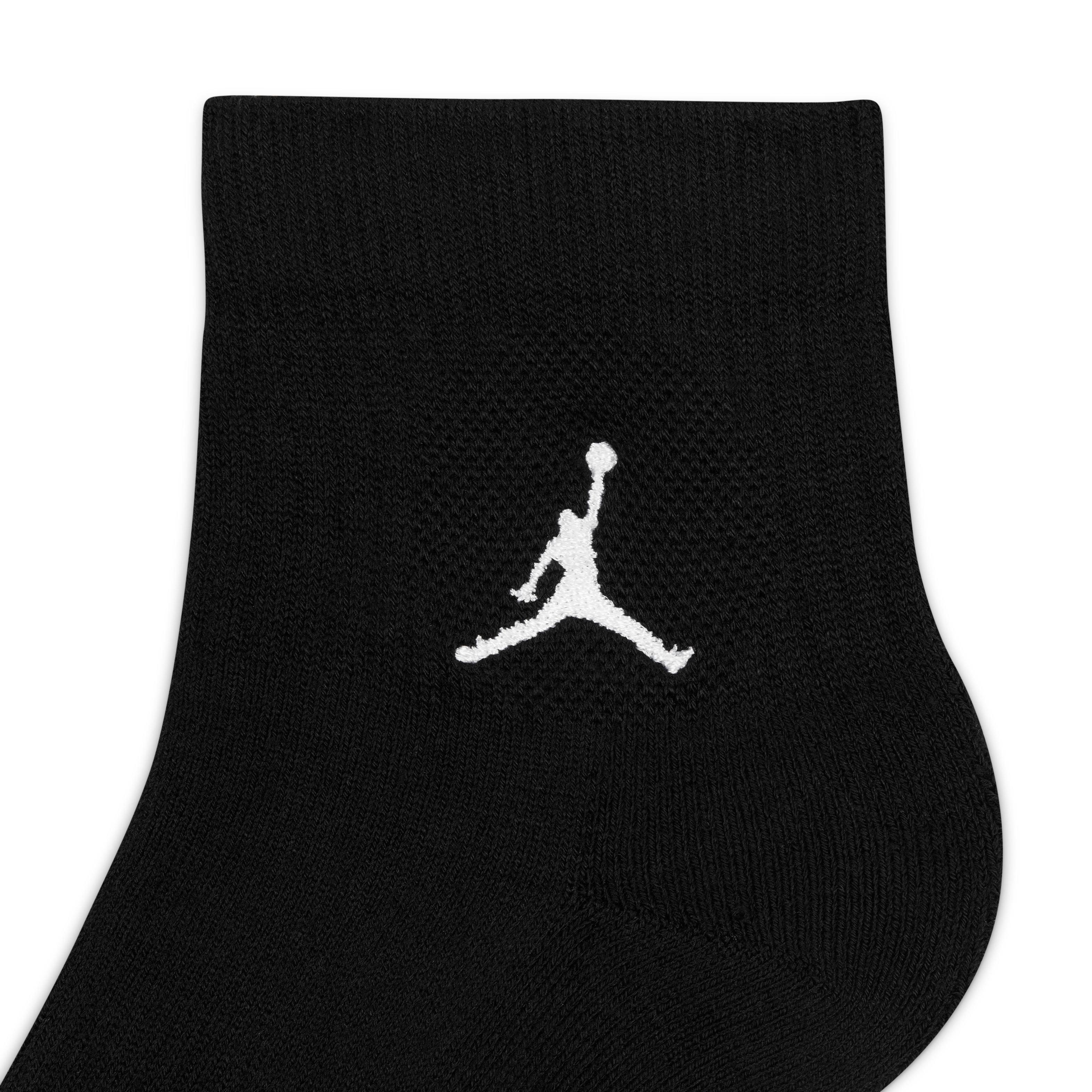 Jordan Everyday Ankle Black Socks (3 Pairs)