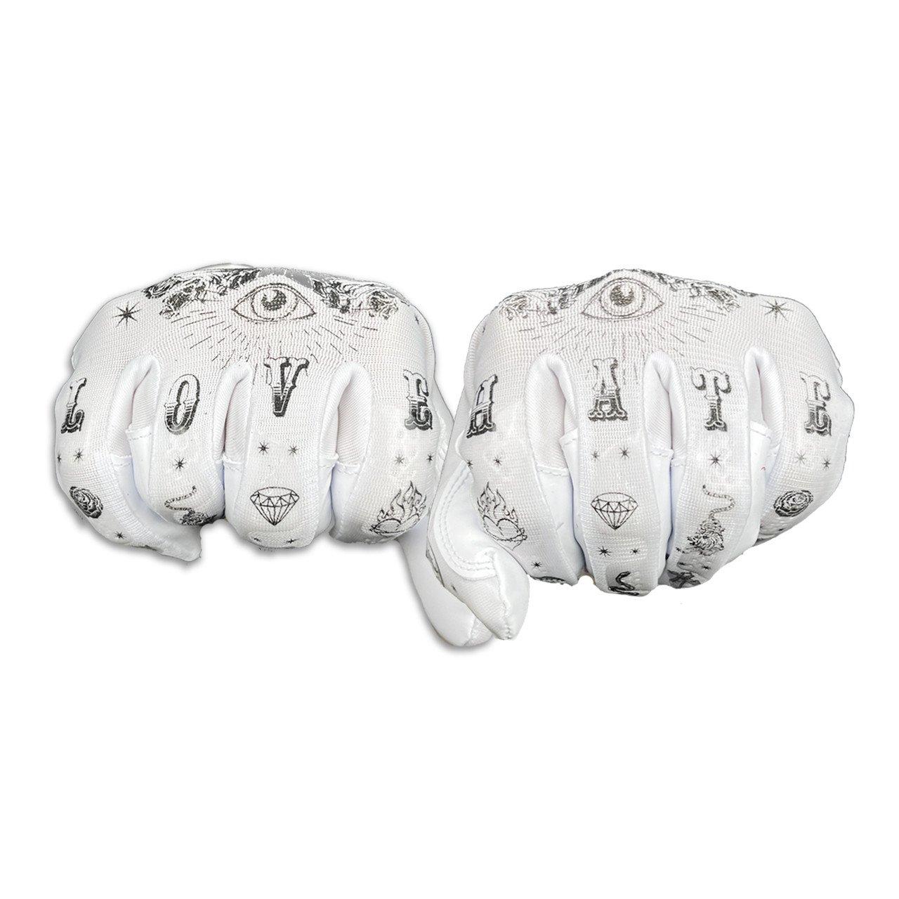 Battle Sports Speed Freak Football Receiver Gloves - WHITE/BLACK Thumbnail View 2