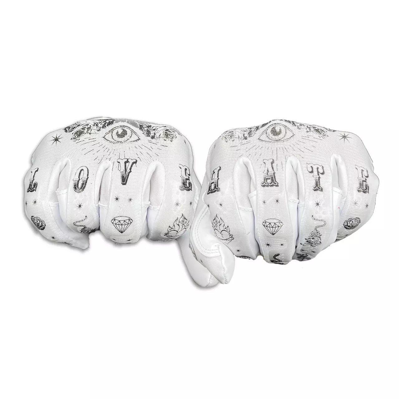 Battle Sports Speed Freak Football Receiver Gloves - WHITE/BLACK