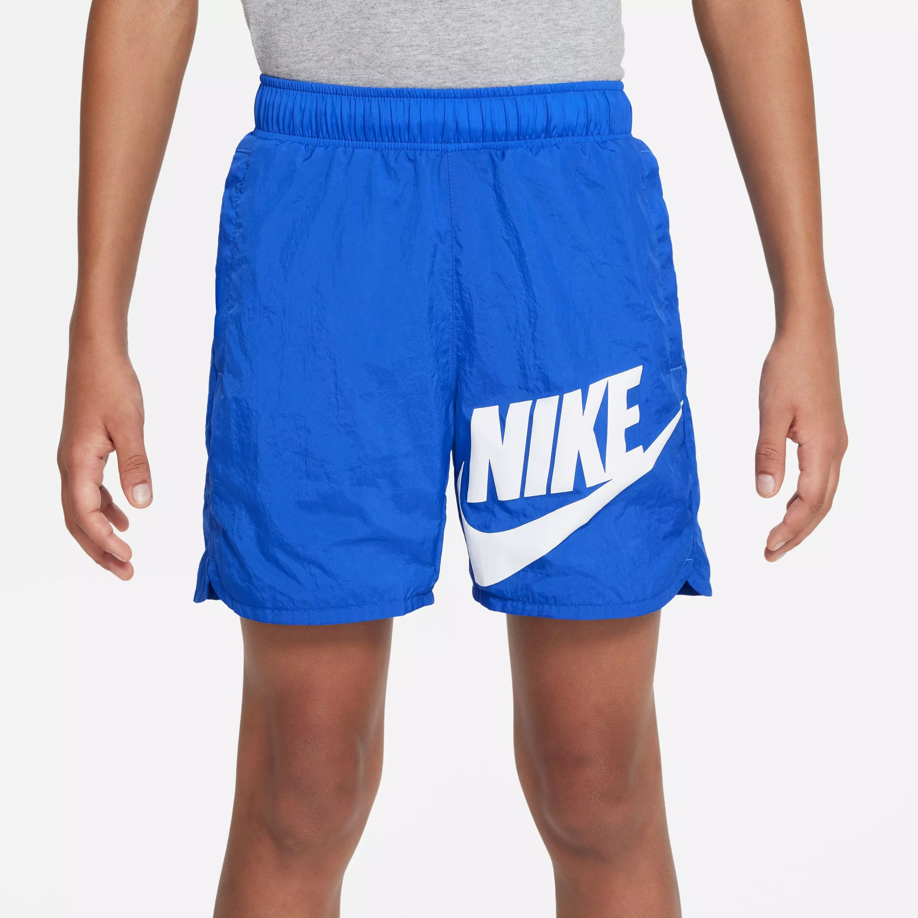 Nike Big Boys' Sportswear Woven Shorts-Royal/White - ROYAL/WHITE