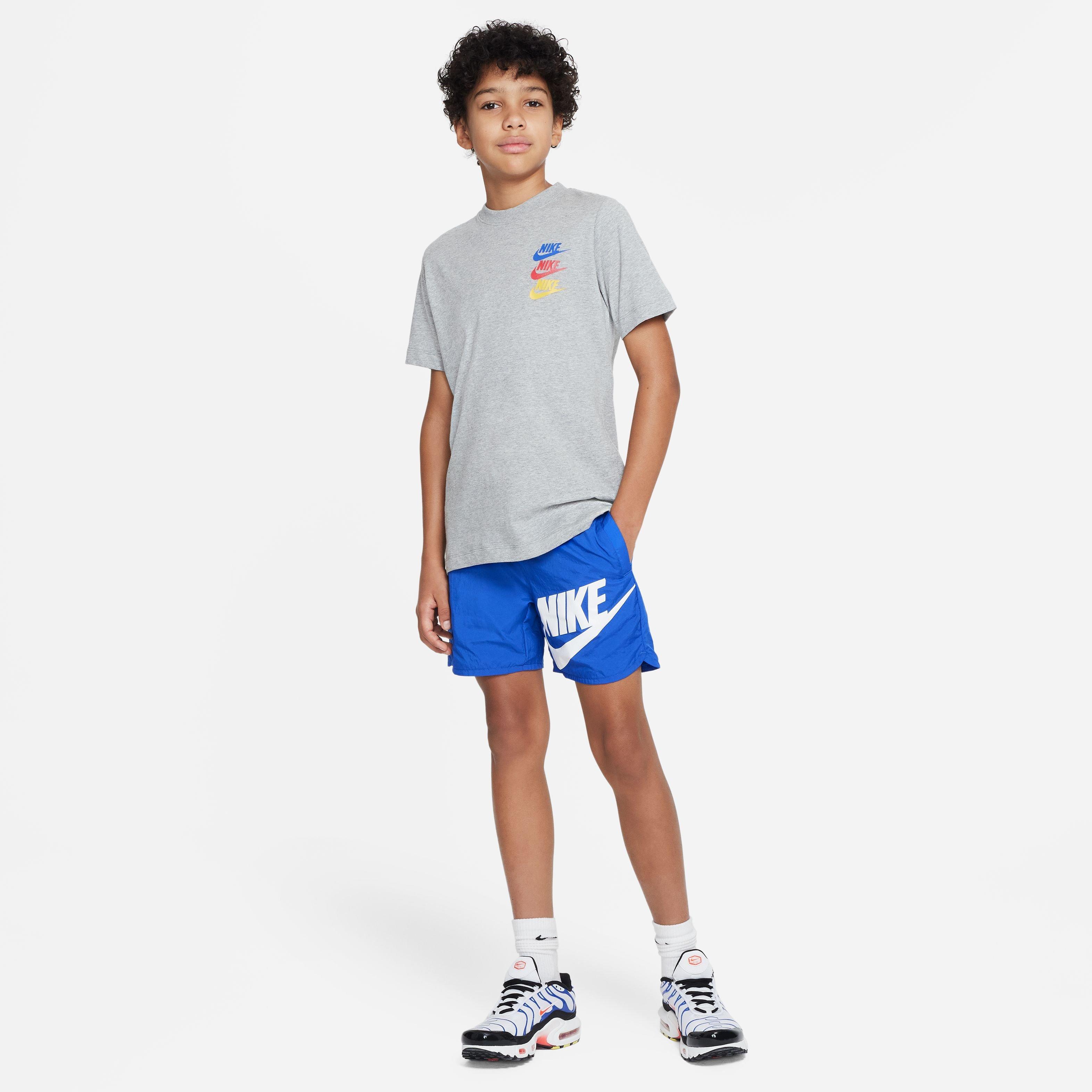 Nike Big Boys' Sportswear Woven Shorts-Royal/White - ROYAL/WHITE Thumbnail View 5