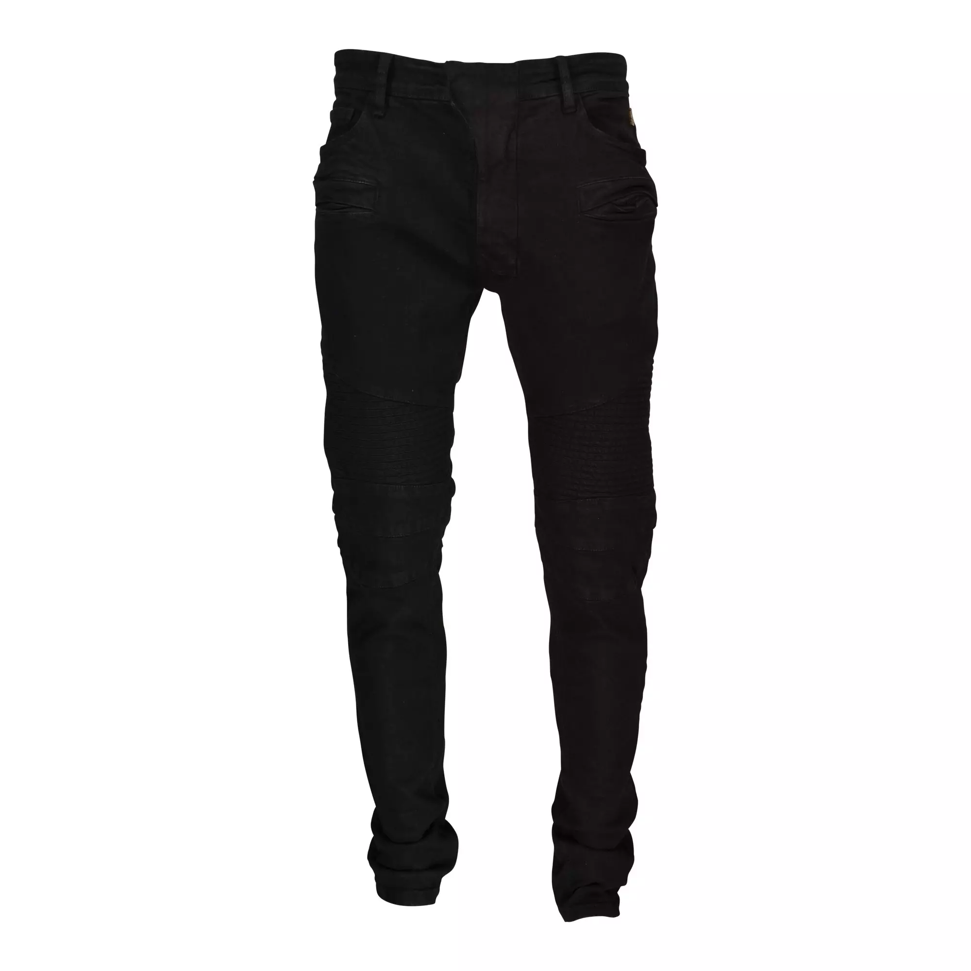 Grindhouse Men's Moto Jean Slim Fit Jeans - Jet Black - BLACK