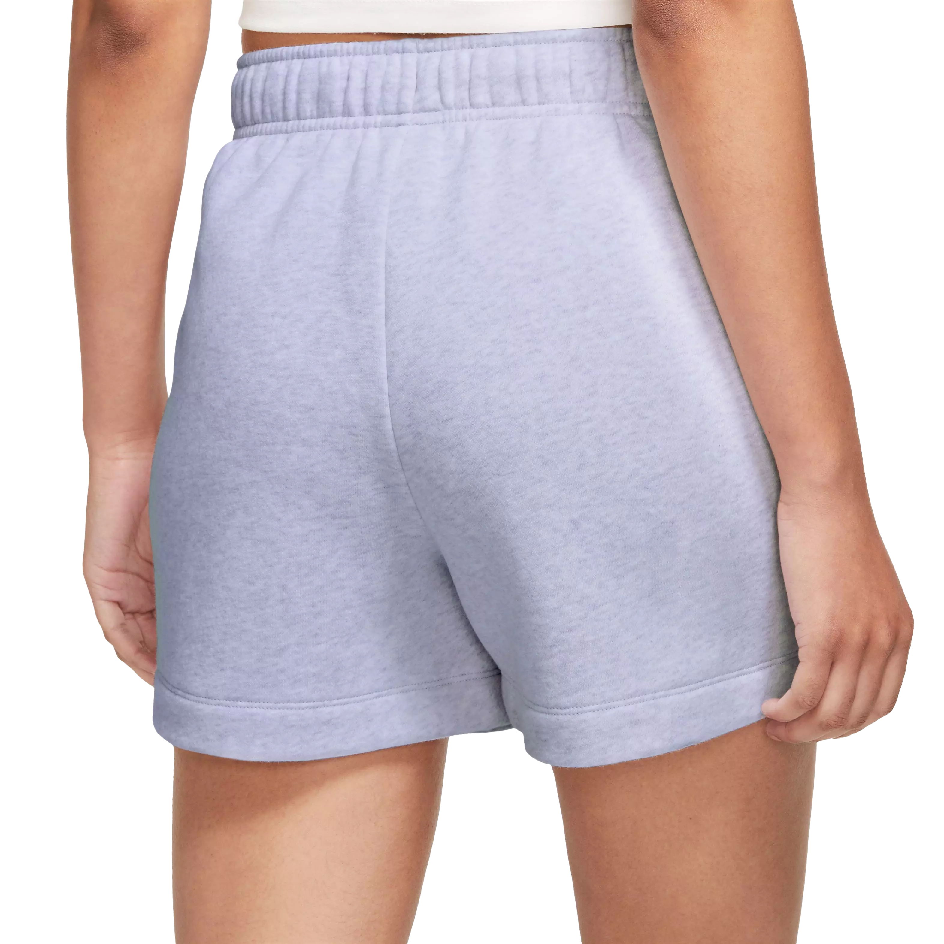 Nike Women's Sportswear Club Fleece Mid-Rise Shorts-Purple - PURPLE