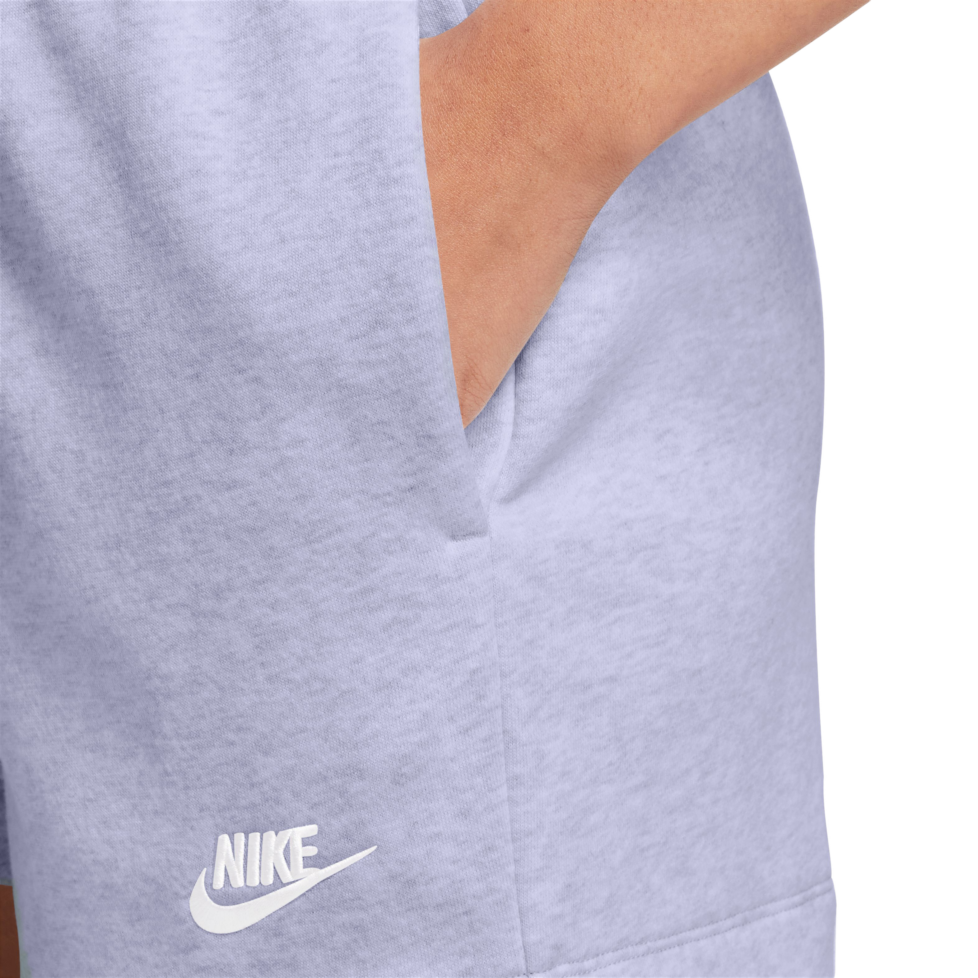 Nike Women's Sportswear Club Fleece Mid-Rise Shorts-Purple - PURPLE Thumbnail View 4
