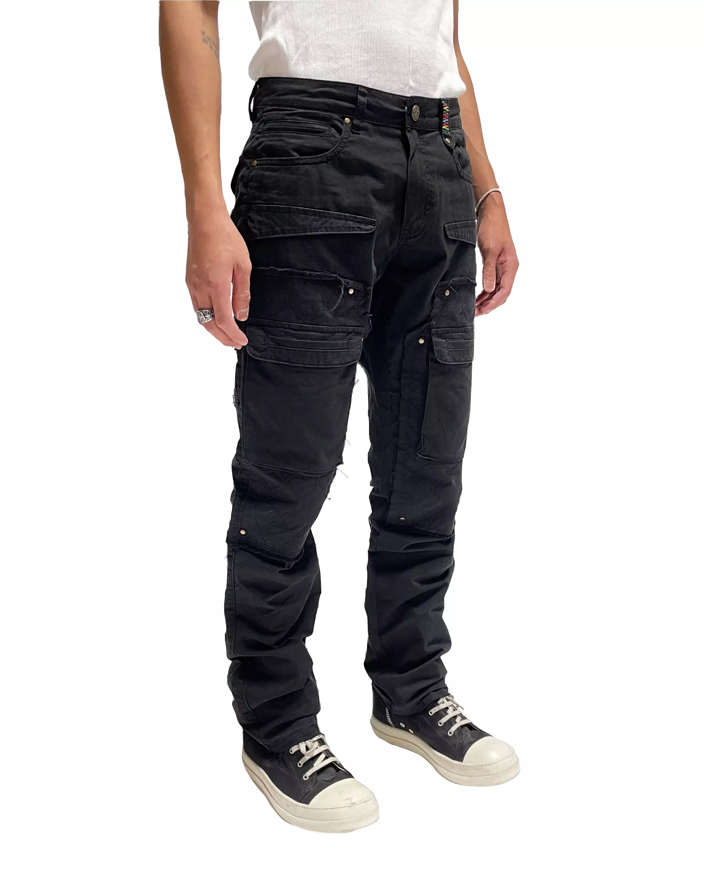 Lifted Anchors Men's Stash Carpenter Cargo Pants - BLACK