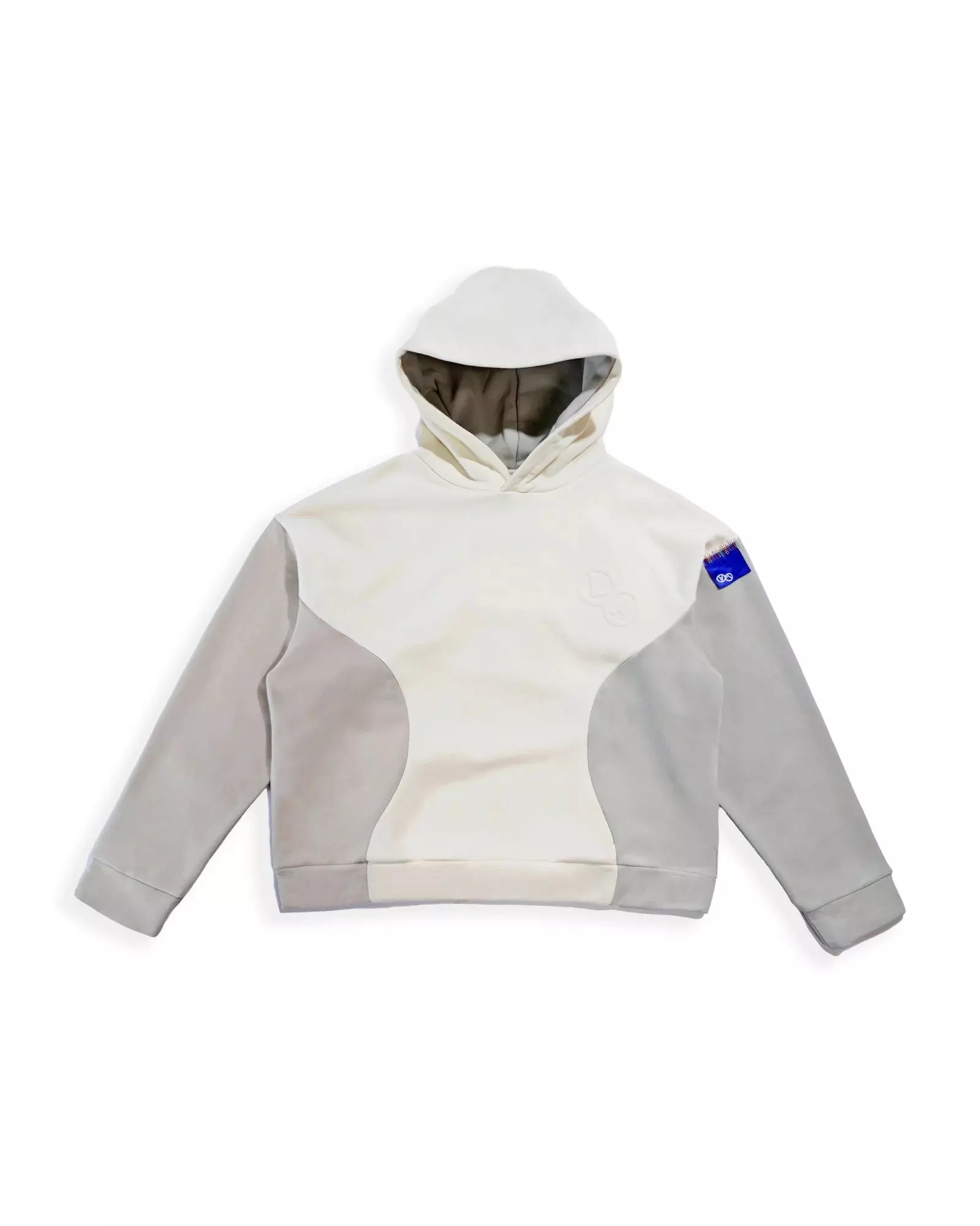 Lifted Anchors Men's Standard Puff Embossed Hoodie - CREAM