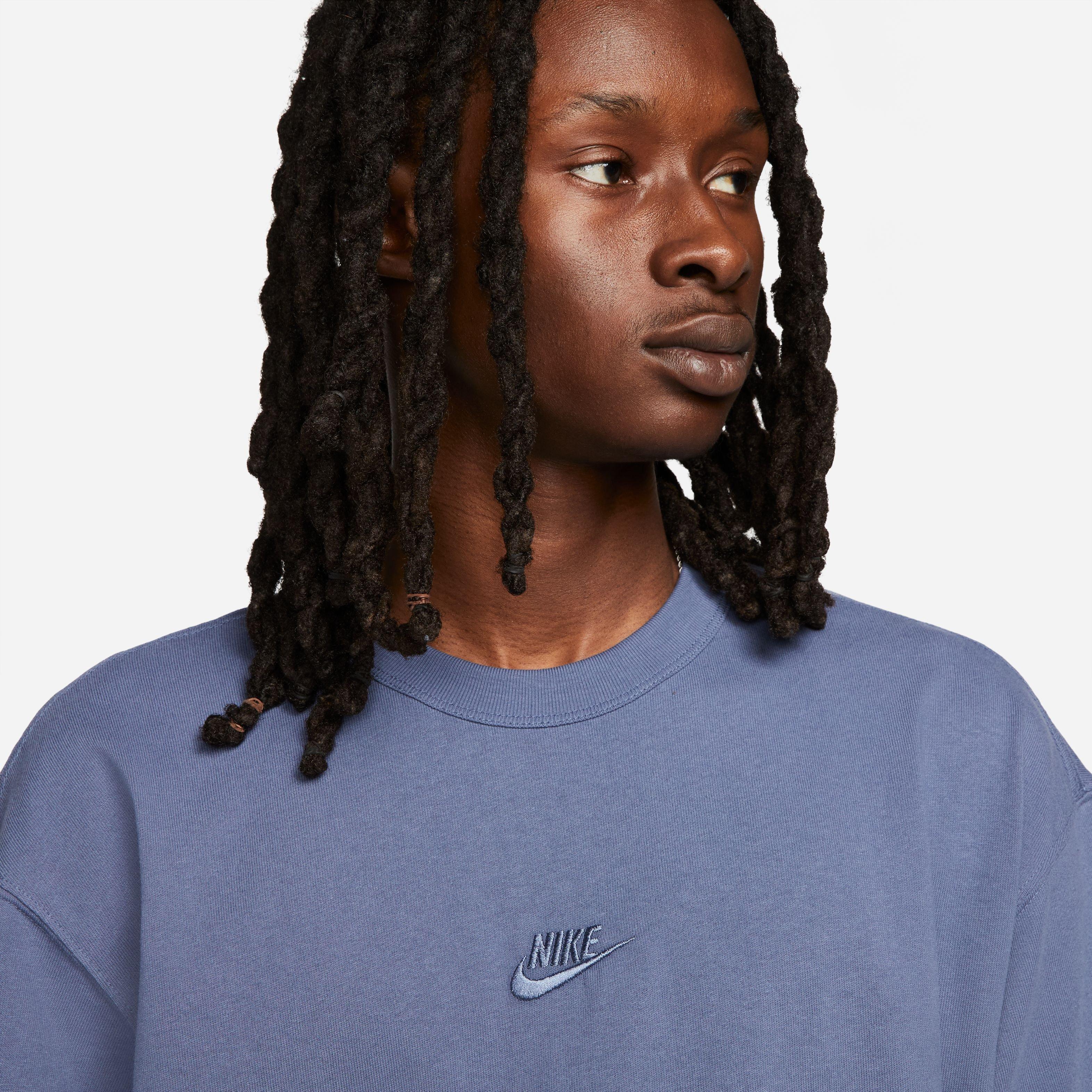 Nike Men's Sportswear Premium Essentials Tee-Blue - BLUE Thumbnail View 4