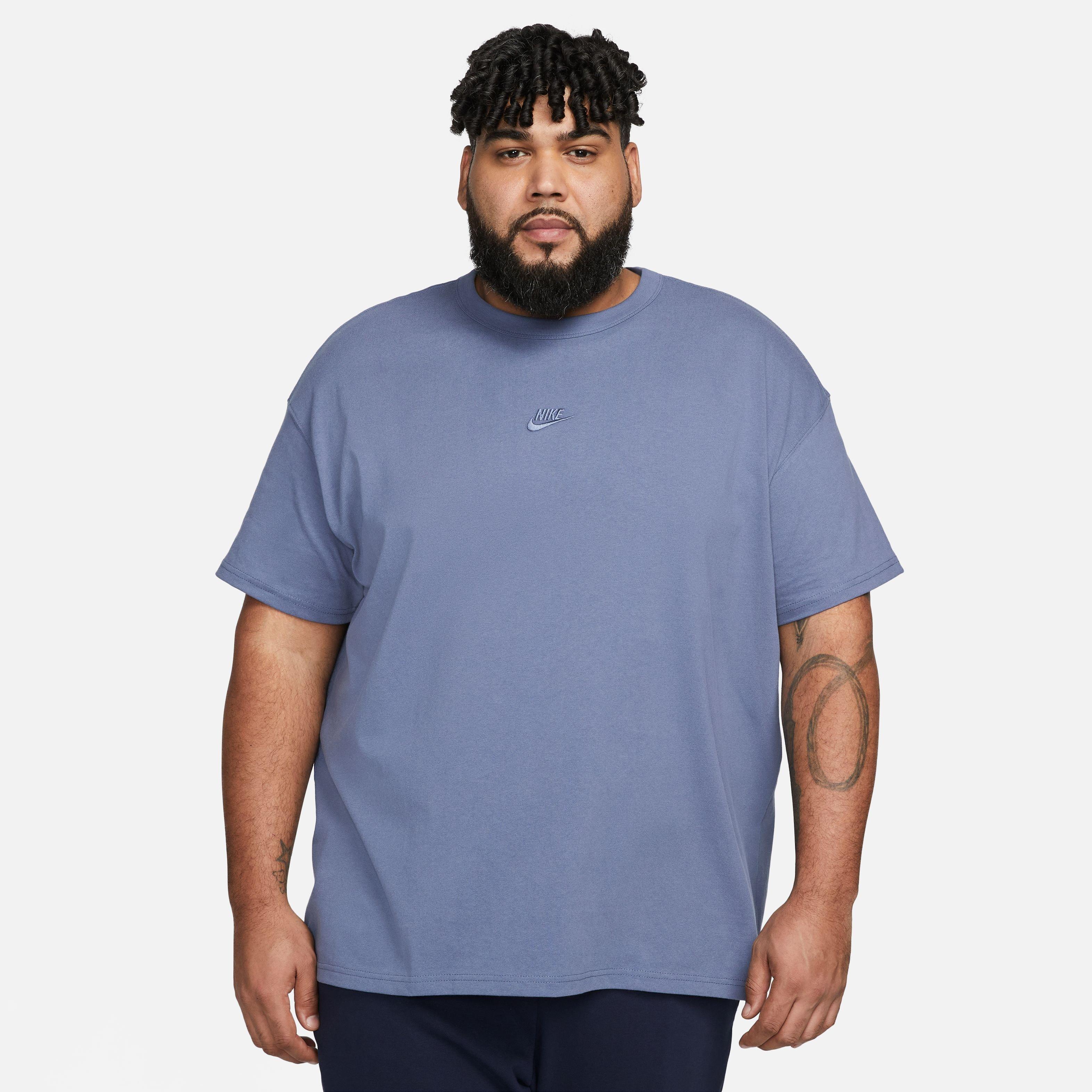 Nike Men's Sportswear Premium Essentials Tee-Blue - BLUE Thumbnail View 5