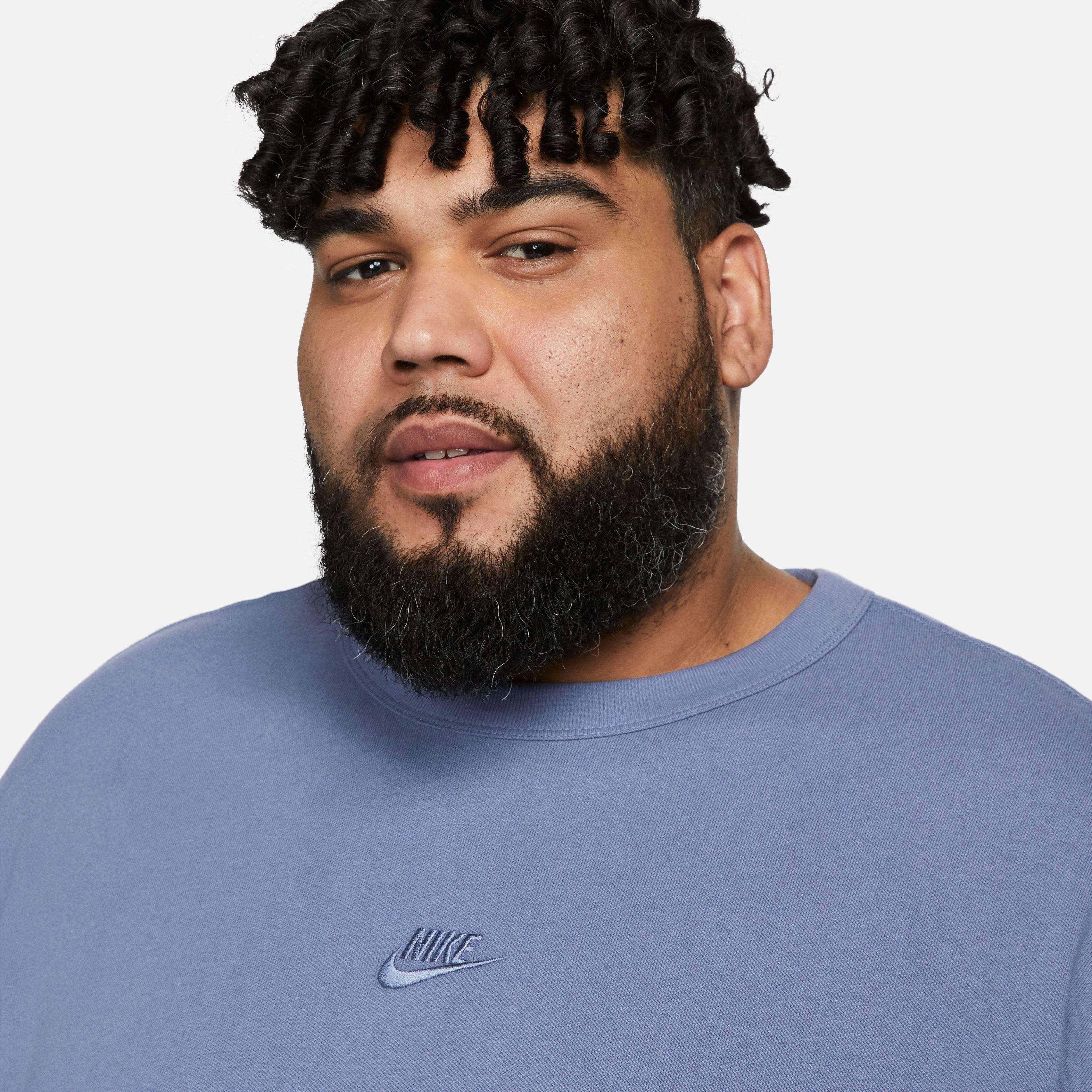 Nike Men's Sportswear Premium Essentials Tee-Blue - BLUE Thumbnail View 8