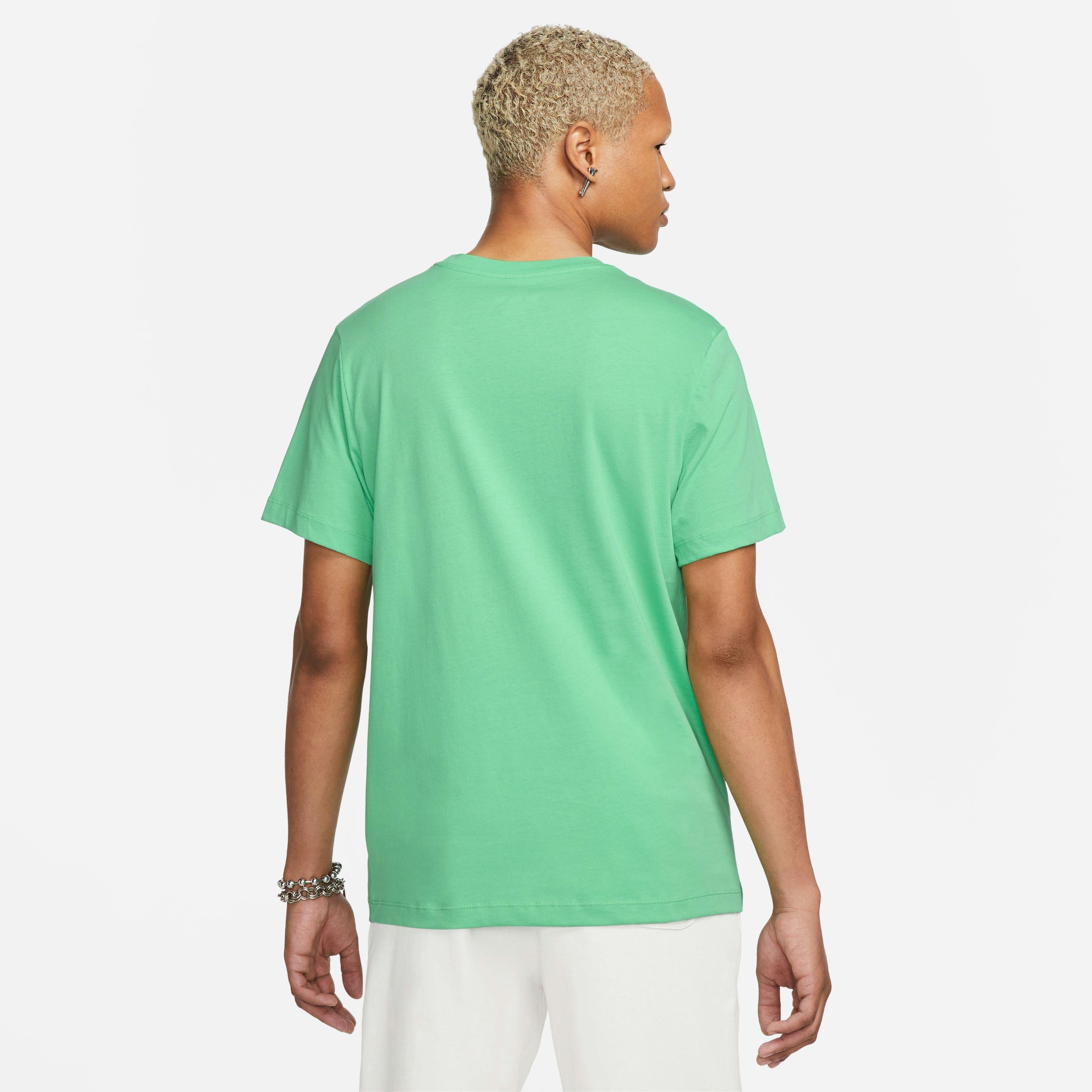Nike Men's Sportswear Center Chest Logo Tee-Green - GREEN Thumbnail View 5