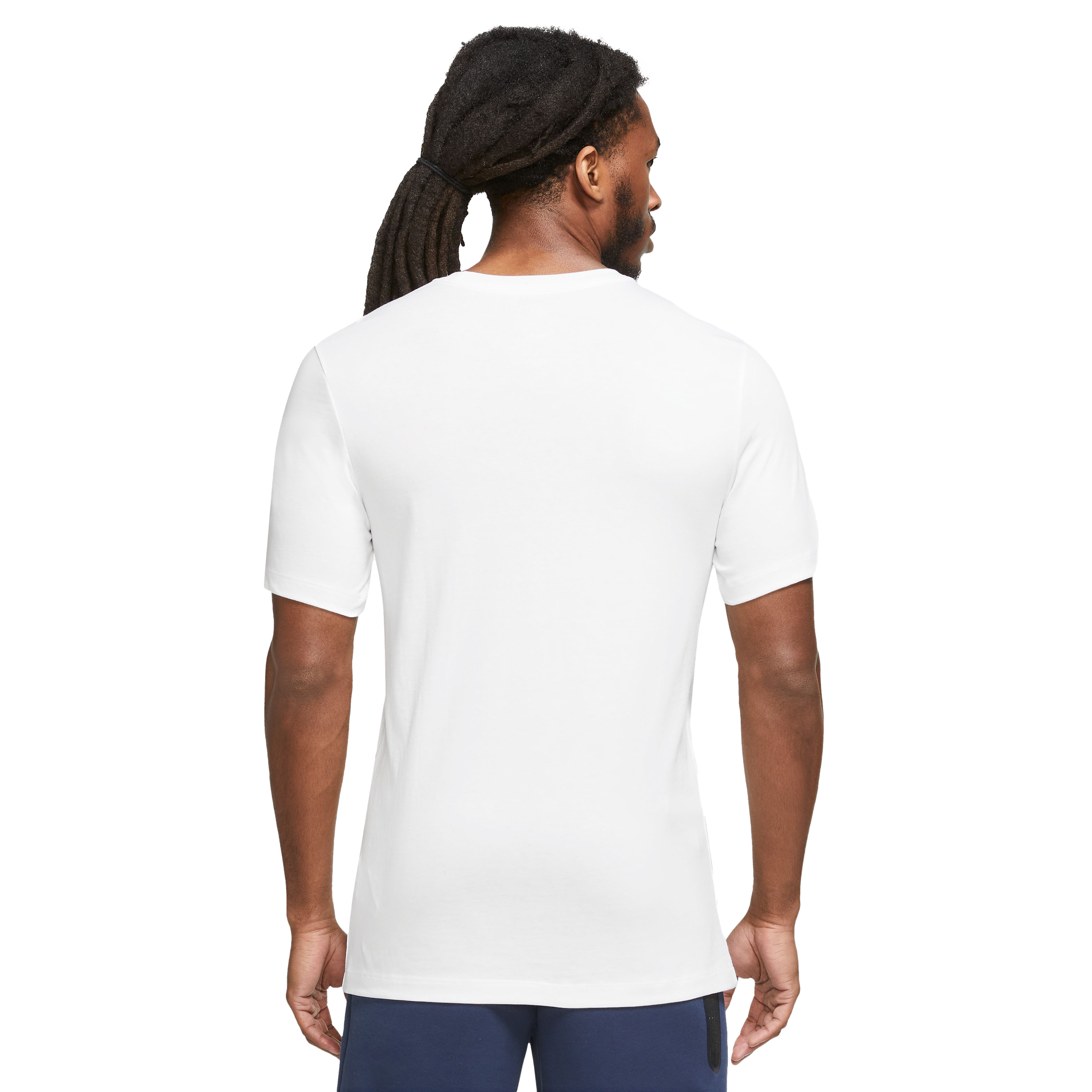 Nike Men's Sportswear Beach Party JDI Tee-White/Pink - WHITE/PINK Thumbnail View 2