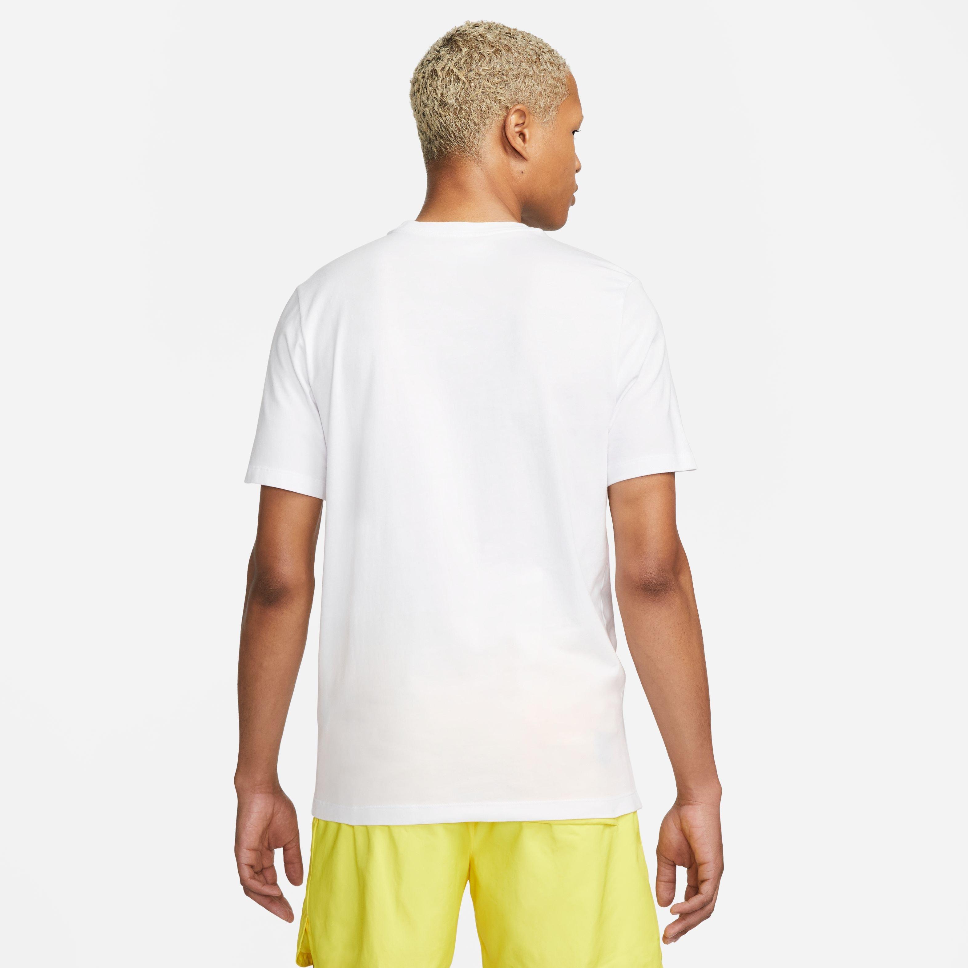 Nike Men's Sportswear Beach Party JDI Tee-White/Pink - WHITE/PINK Thumbnail View 6