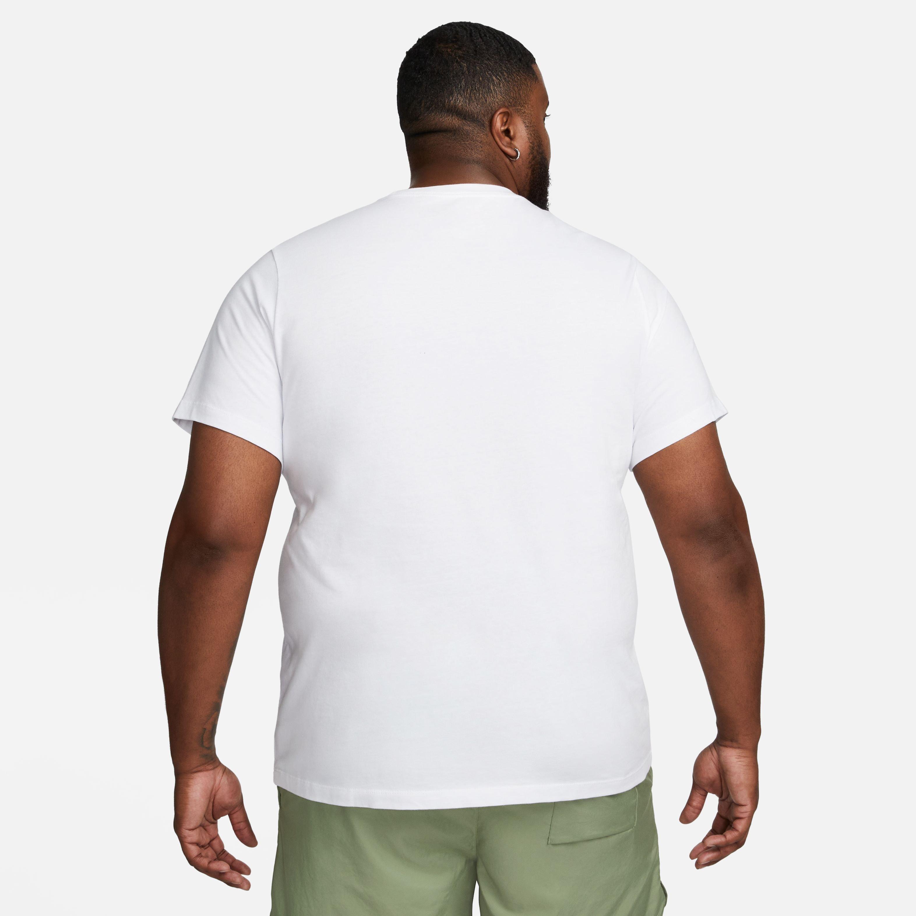 Nike Men's Sportswear Beach Party JDI Tee-White/Pink - WHITE/PINK Thumbnail View 11