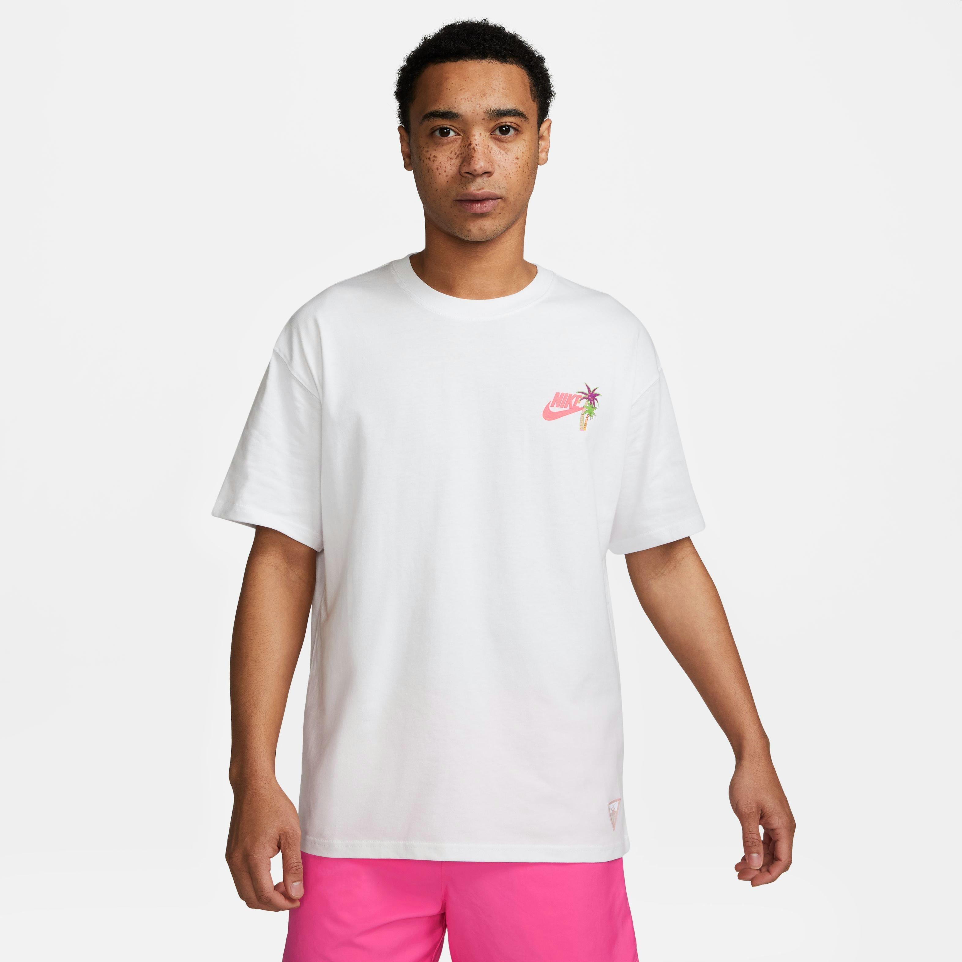 Nike Men's Sportswear Beach Party Surf Tee-White - WHITE Thumbnail View 8