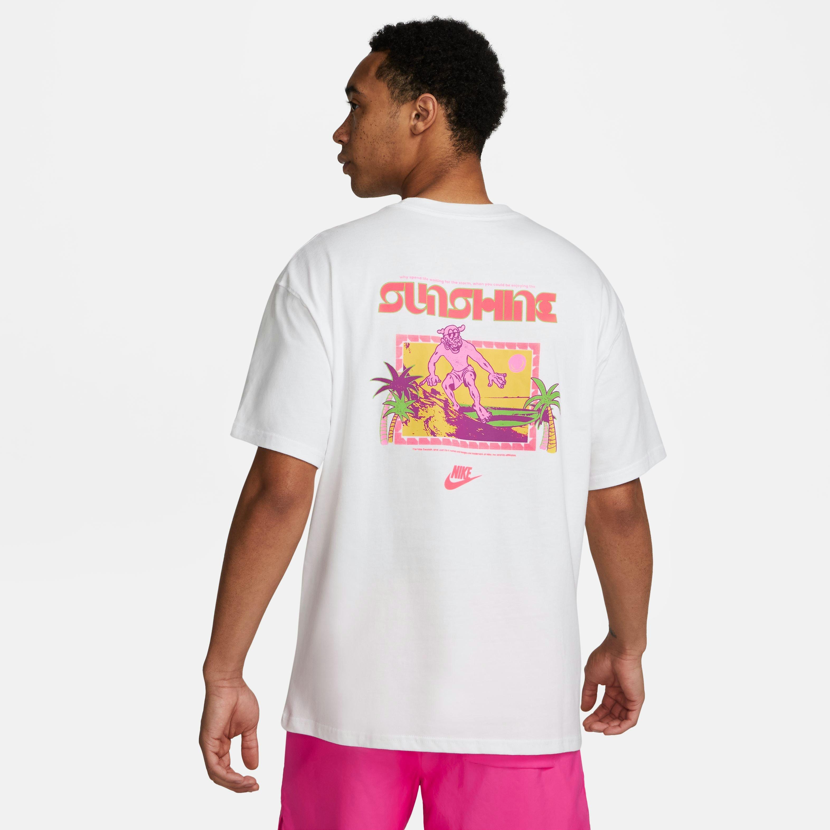 Nike Men's Sportswear Beach Party Surf Tee-White - WHITE Thumbnail View 12