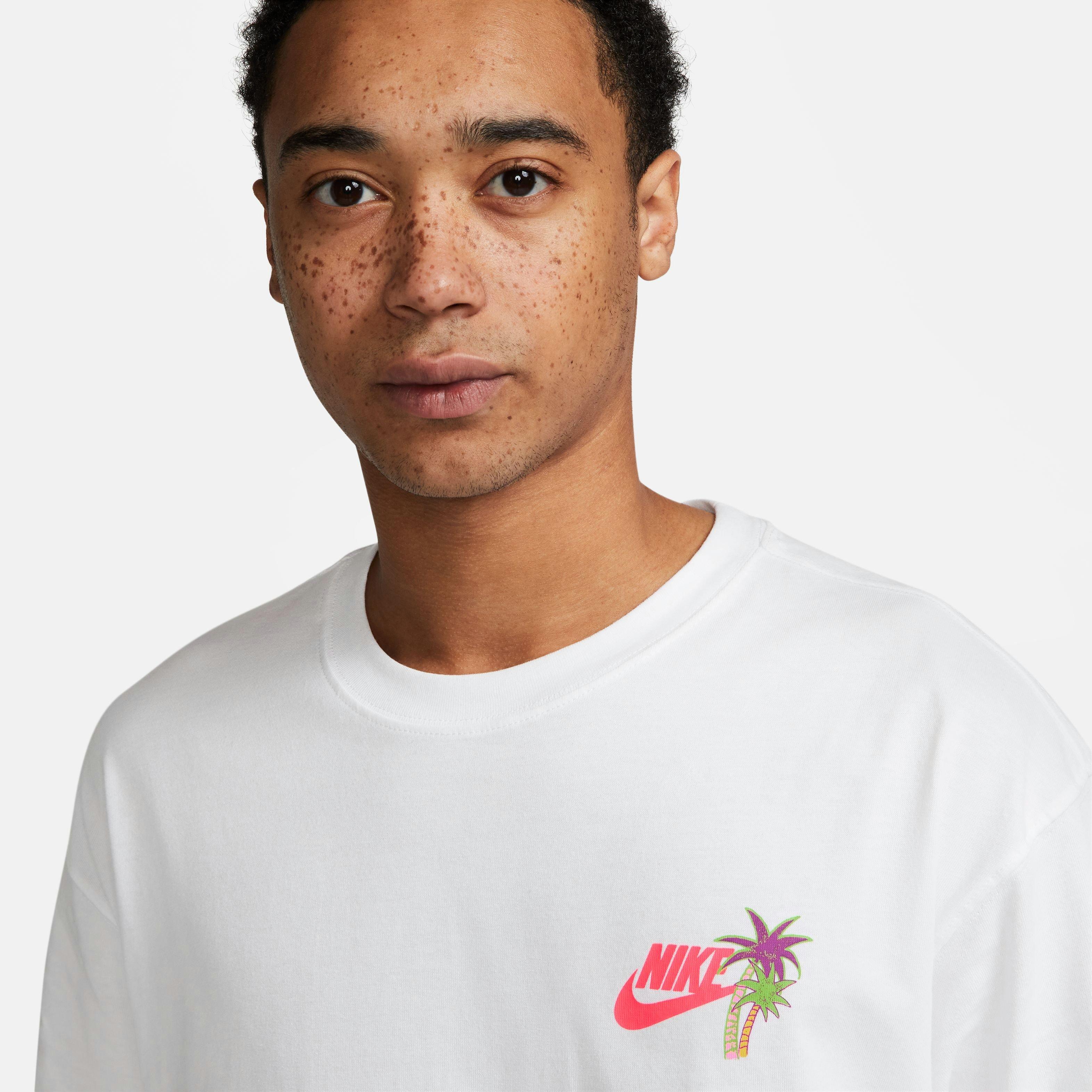 Nike Men's Sportswear Beach Party Surf Tee-White - WHITE Thumbnail View 7