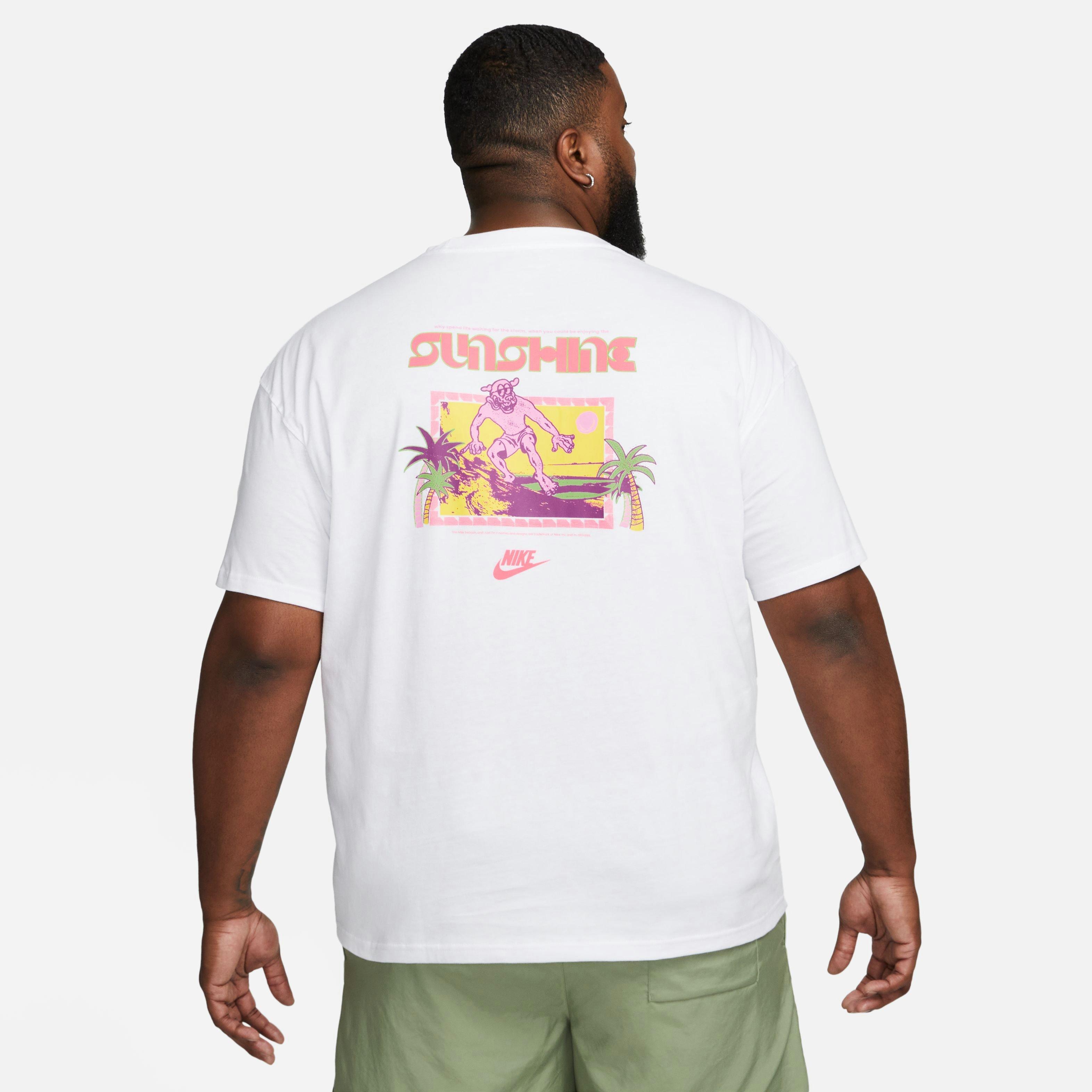 Nike Men's Sportswear Beach Party Surf Tee-White - WHITE Thumbnail View 10