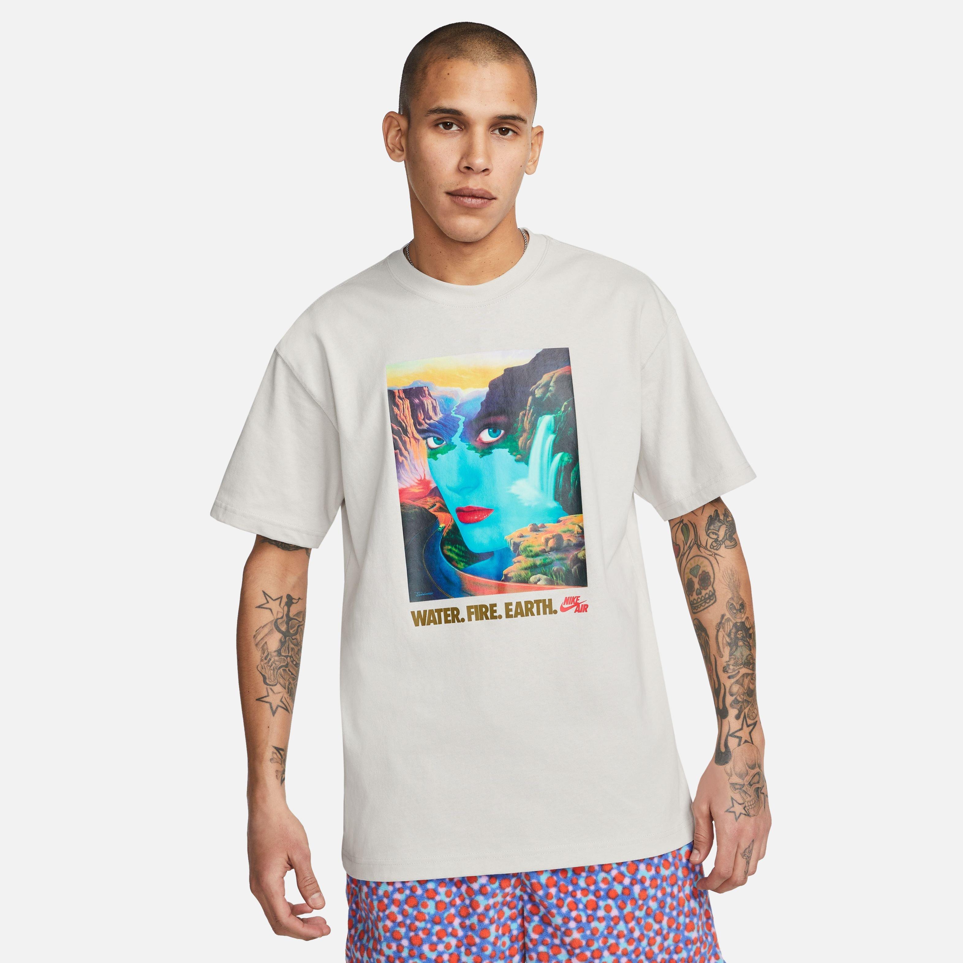 Nike Men's Sportswear M90 Bring It Out Graphic Tee-Bone - BONE Thumbnail View 5