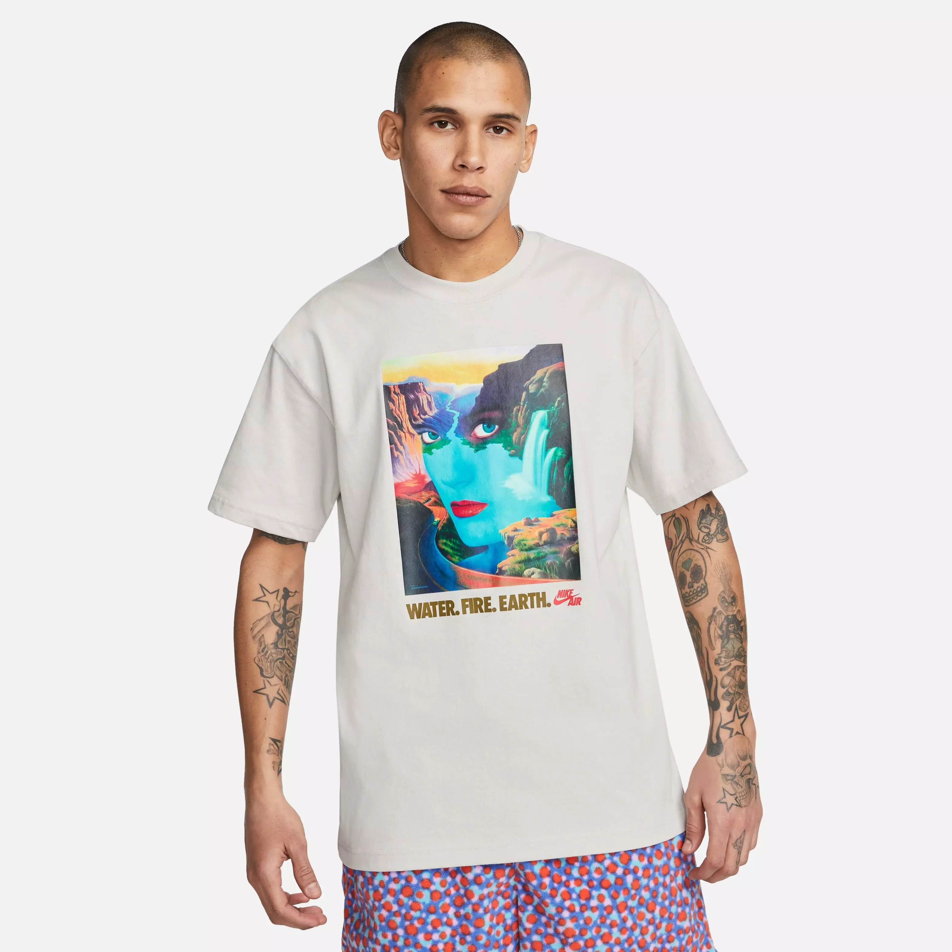 Nike Men's Sportswear M90 Bring It Out Graphic Tee-Bone - BONE