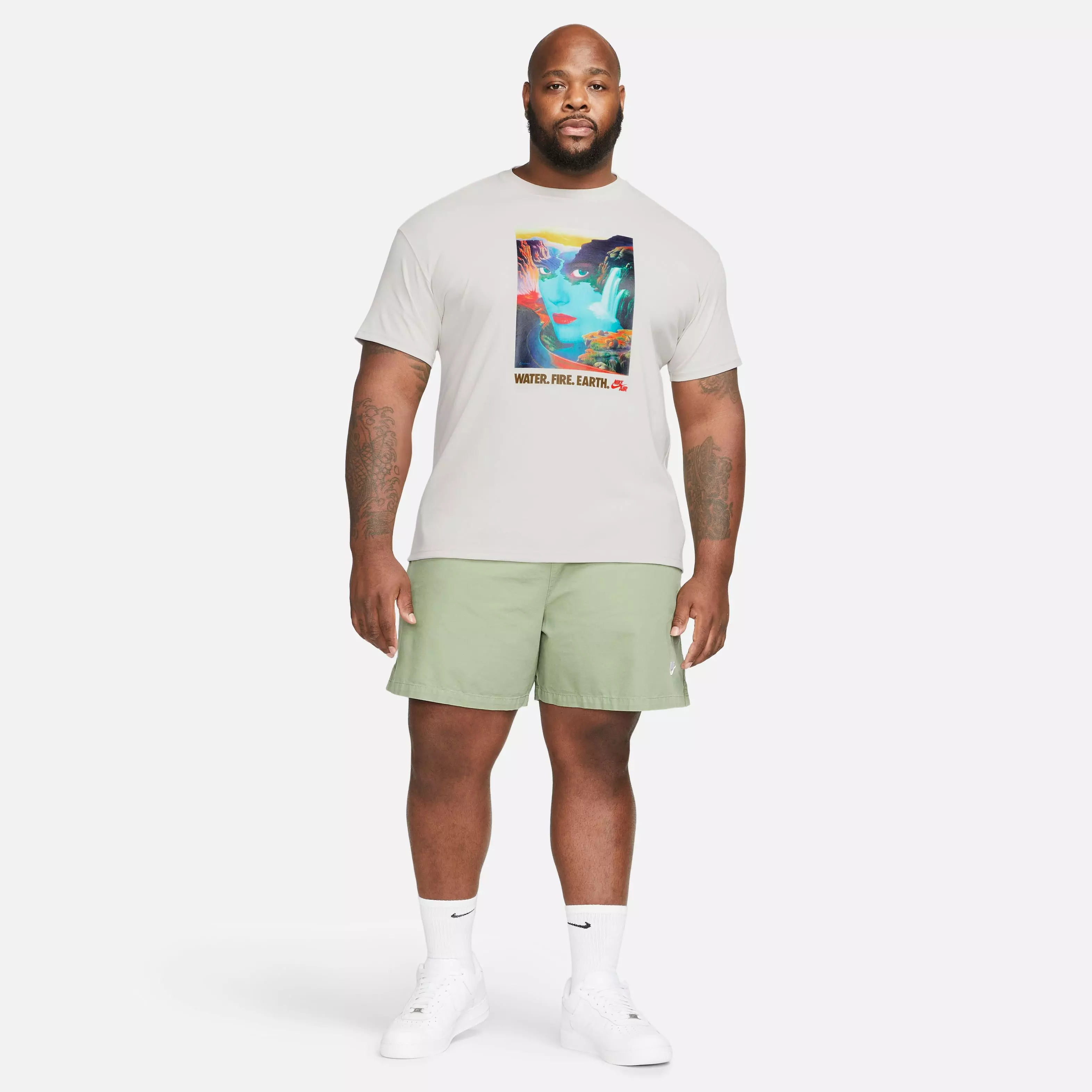 Nike Men's Sportswear M90 Bring It Out Graphic Tee-Bone - BONE