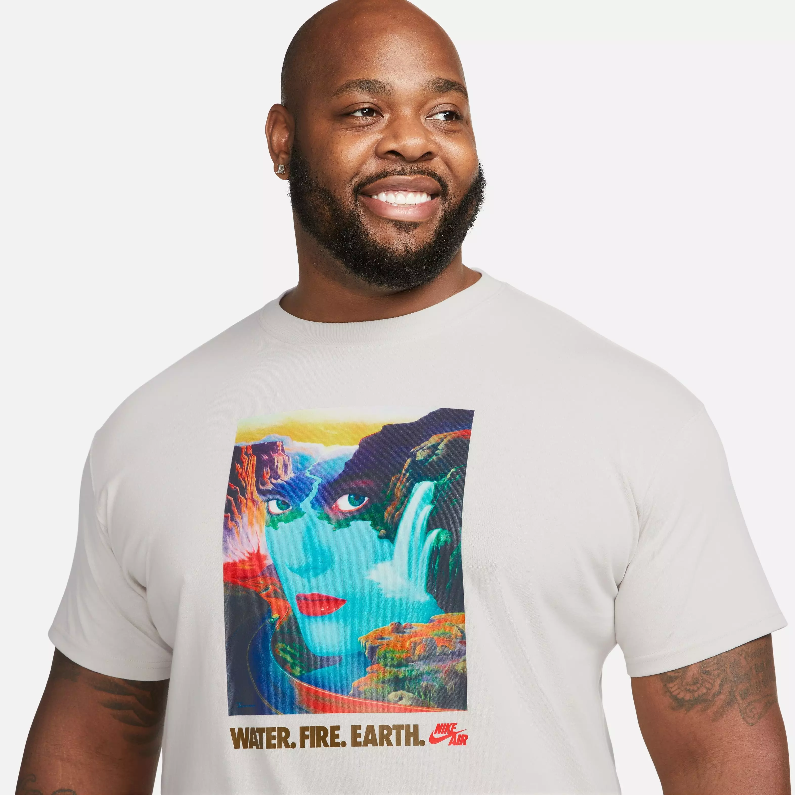 Nike Men's Sportswear M90 Bring It Out Graphic Tee-Bone - BONE