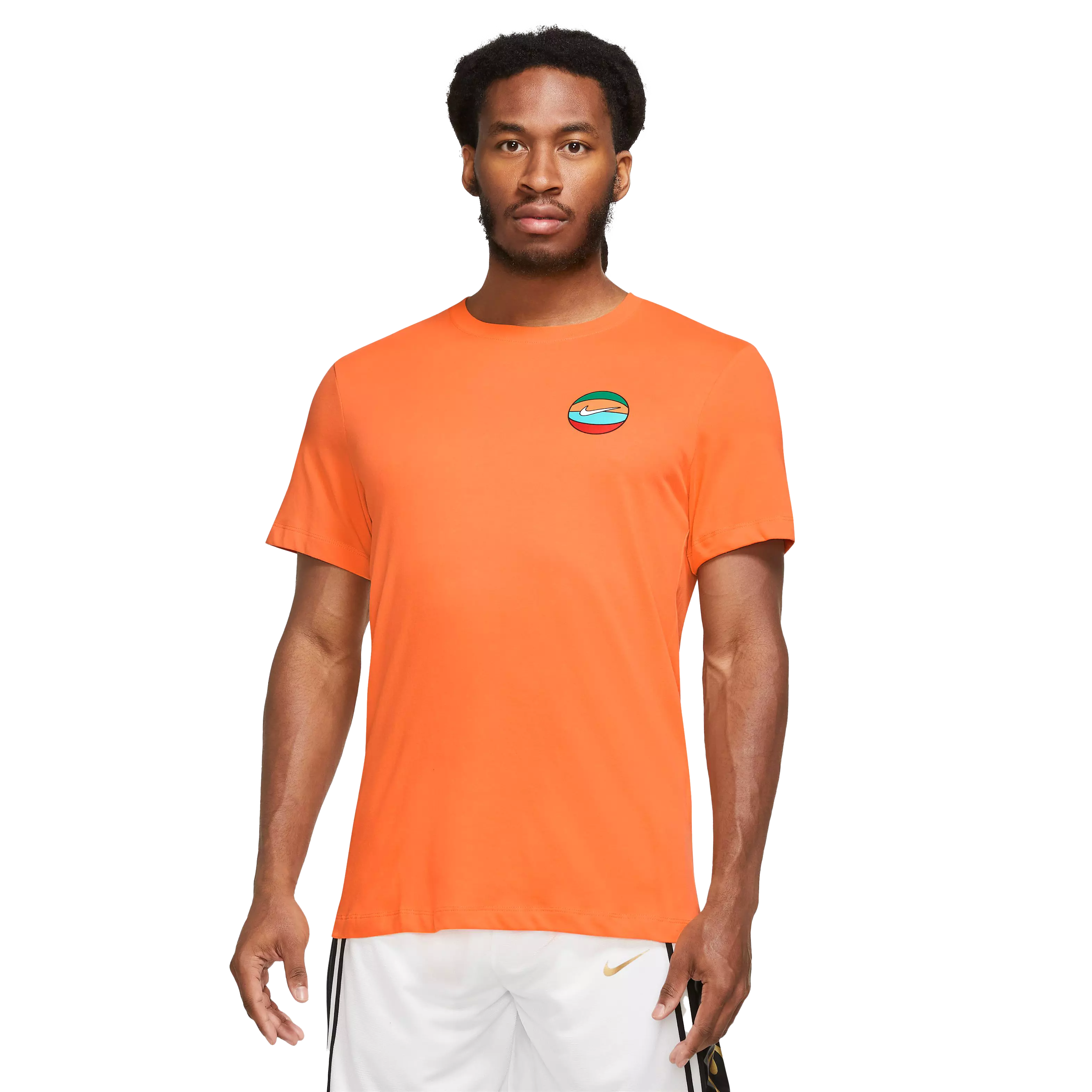 Nike Men's Dri-FIT Basketball Tee-Orange - ORANGE
