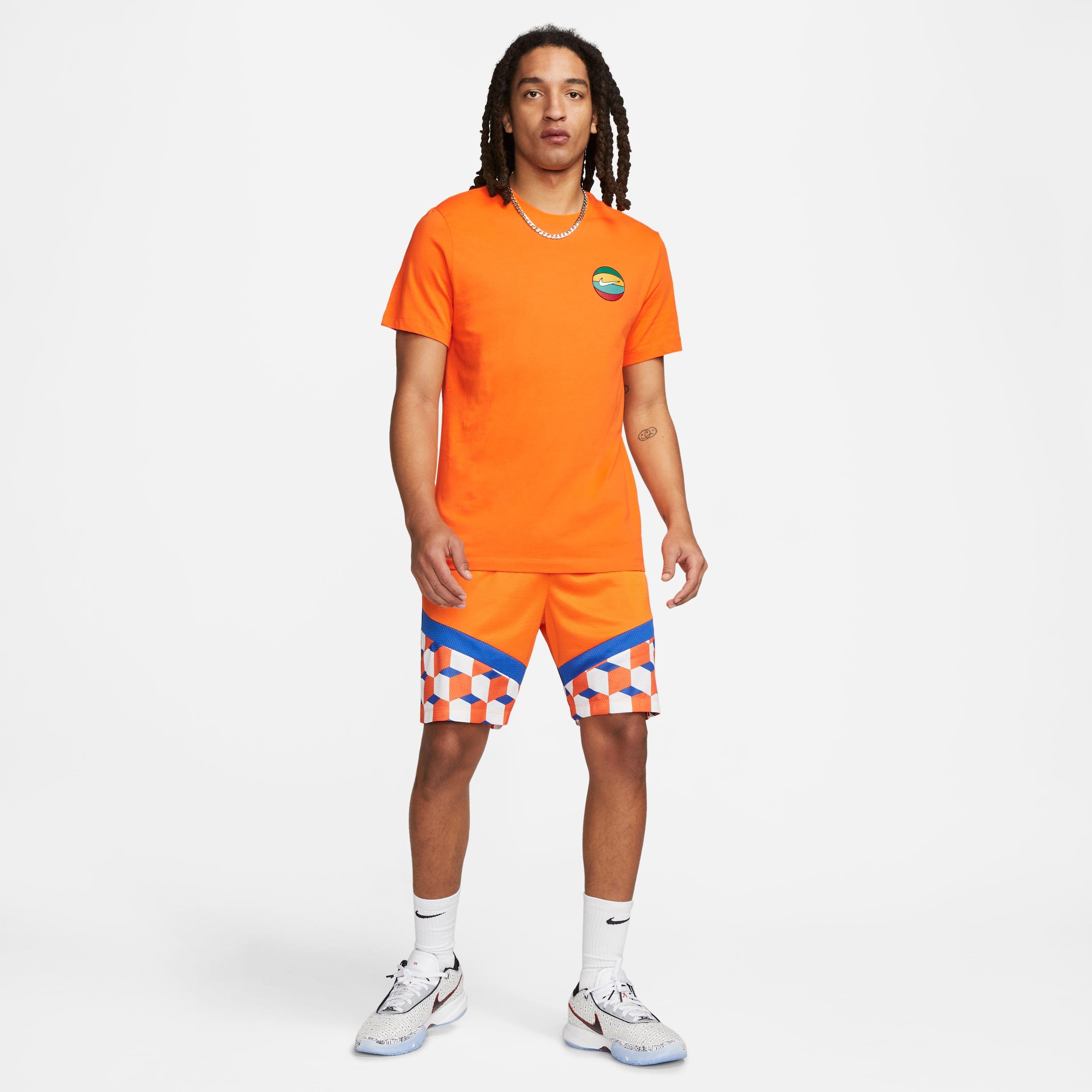 Nike Men's Dri-FIT Basketball Tee-Orange - ORANGE Thumbnail View 4