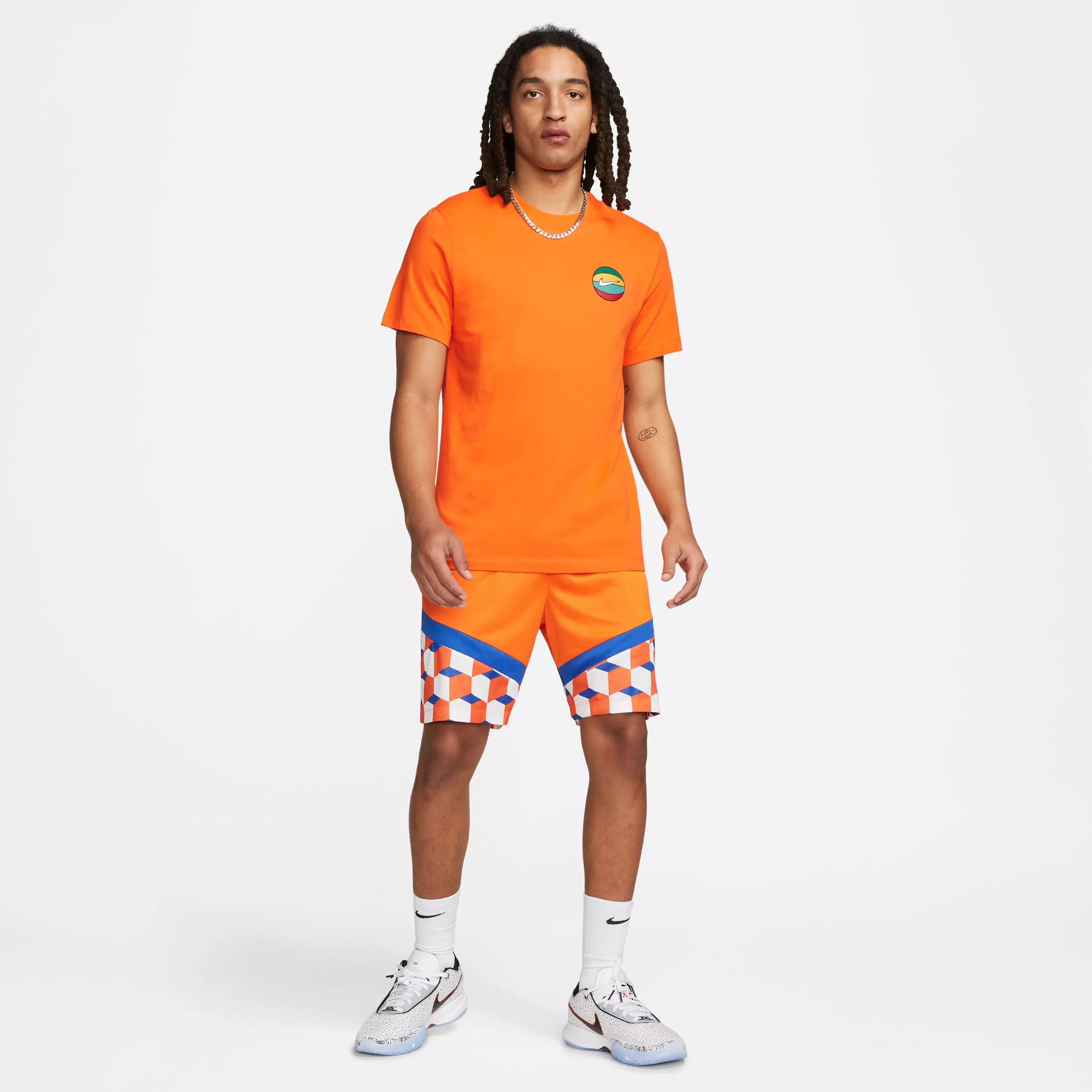 Nike Men's Dri-FIT Basketball Tee-Orange - ORANGE