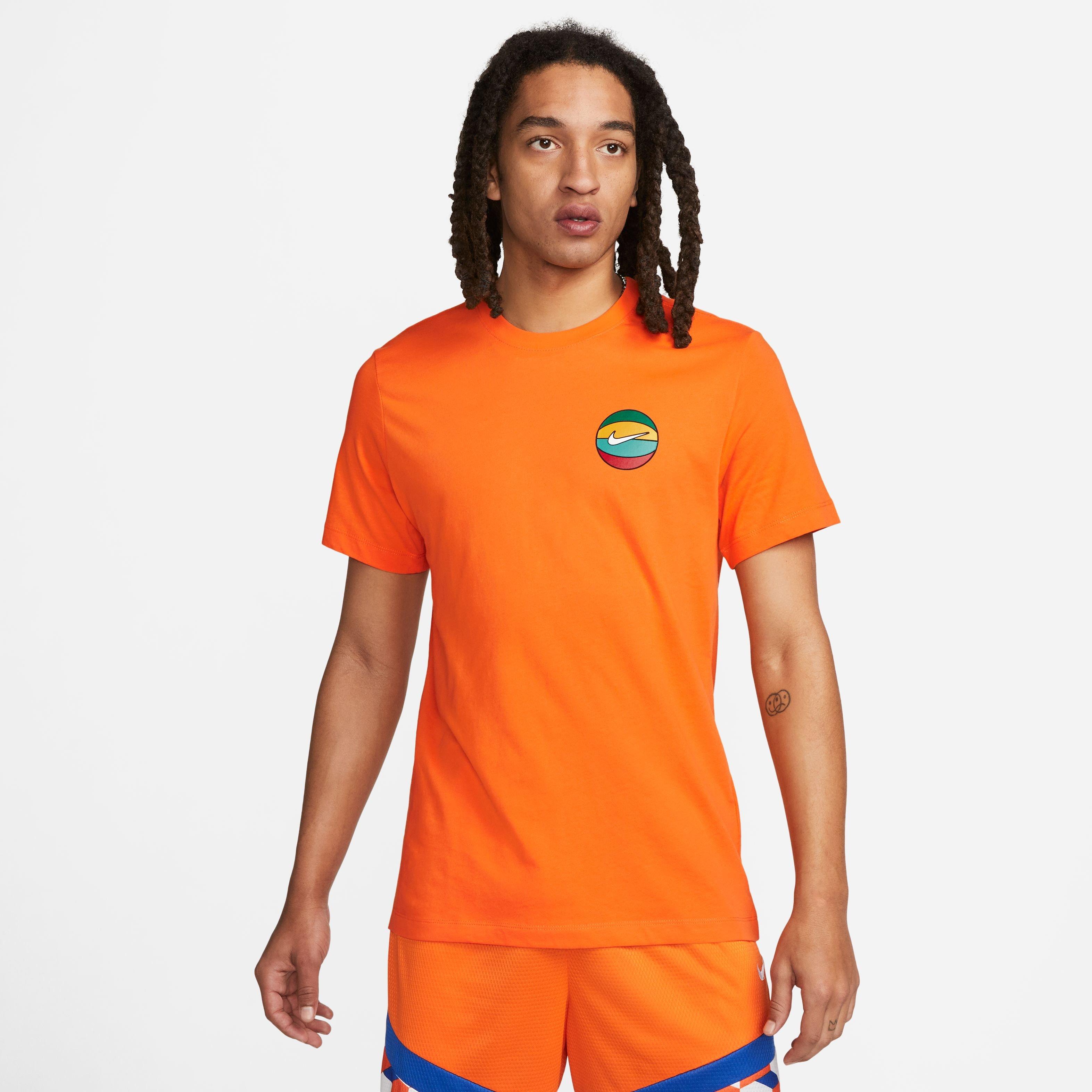Nike Men's Dri-FIT Basketball Tee-Orange - ORANGE Thumbnail View 1
