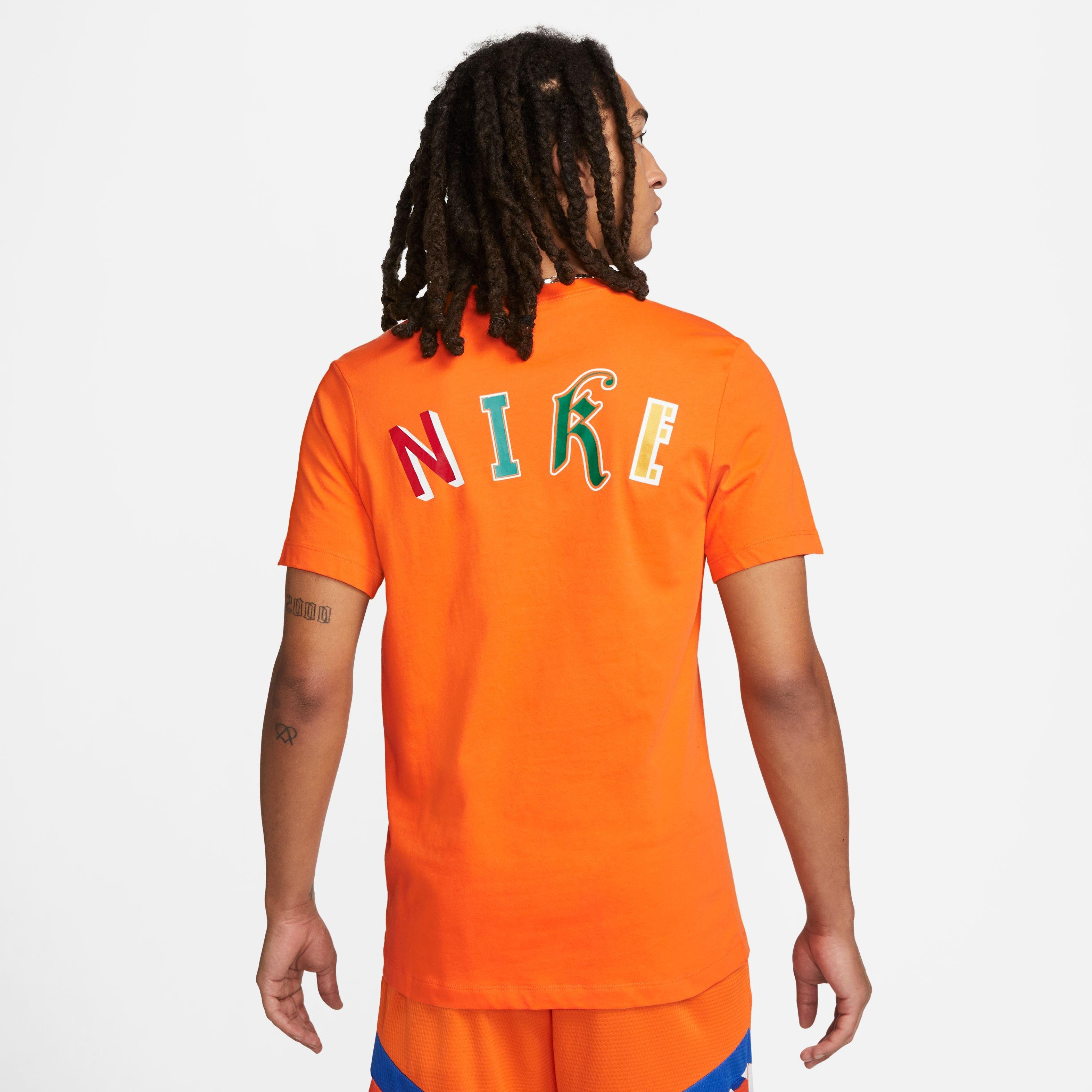 Nike Men's Dri-FIT Basketball Tee-Orange - ORANGE Thumbnail View 2