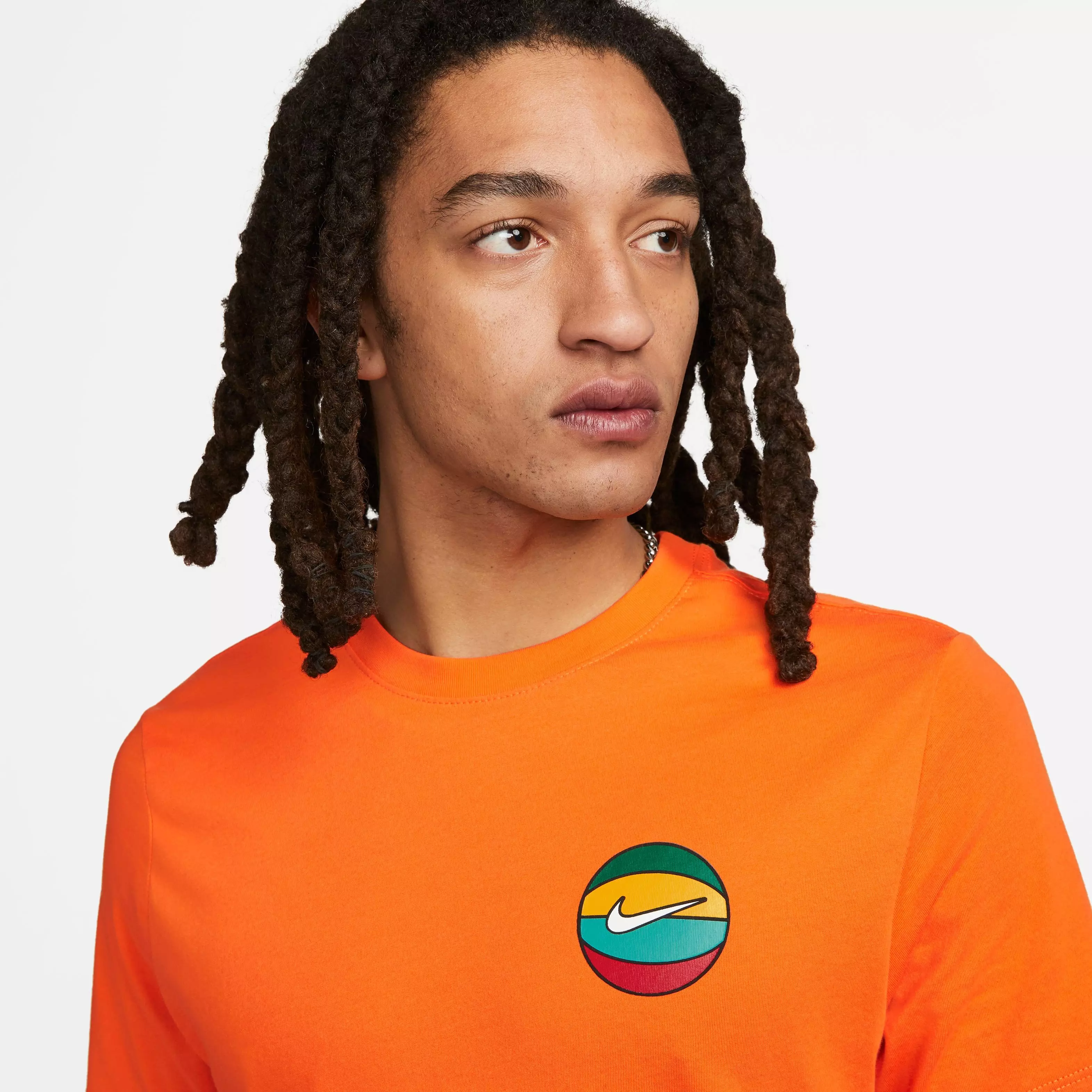 Nike Men's Dri-FIT Basketball Tee-Orange - ORANGE
