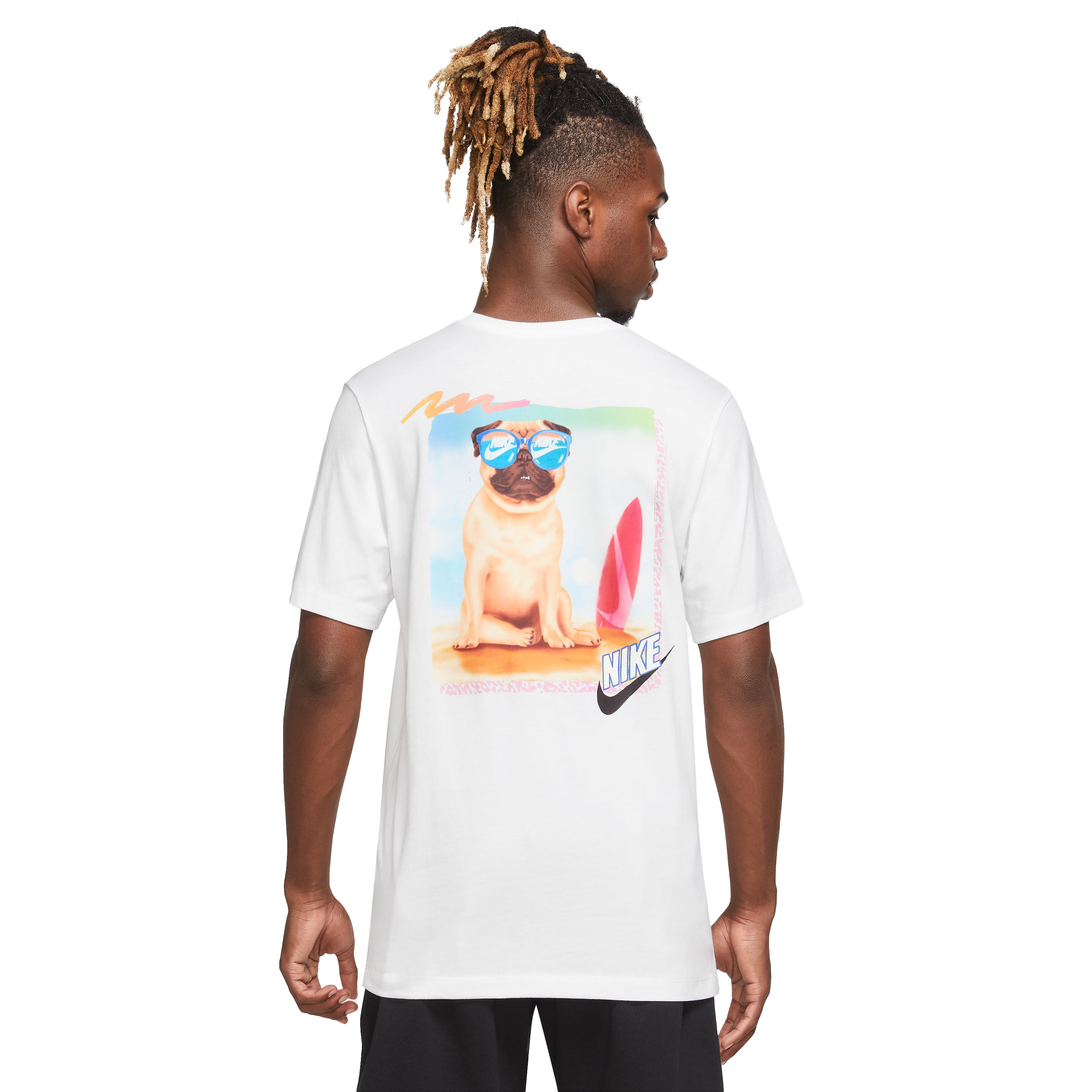 Nike Men's Sportswear Beach Pug Tee-White - WHITE Thumbnail View 2