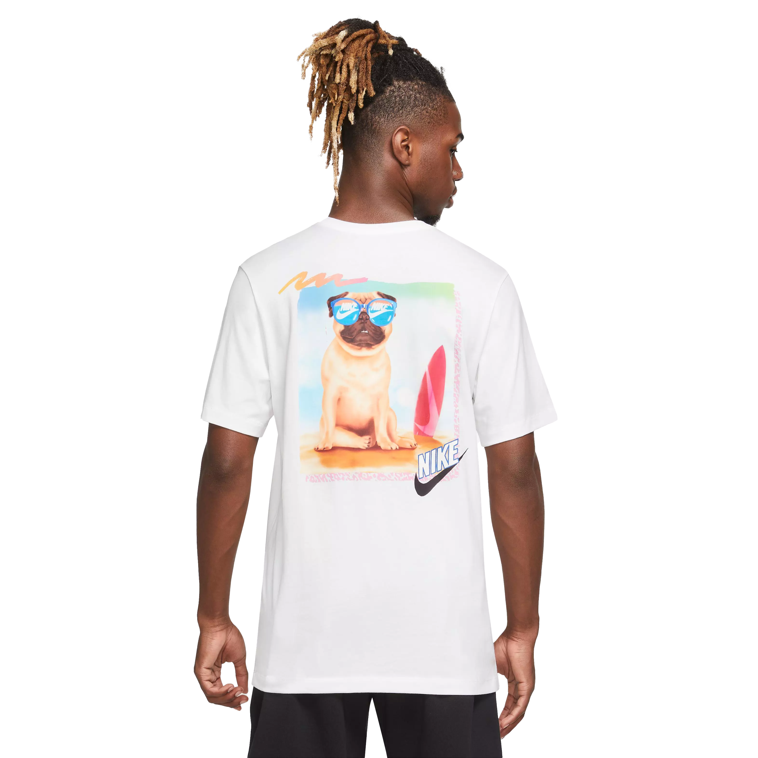 Nike Men's Sportswear Beach Pug Tee-White - WHITE