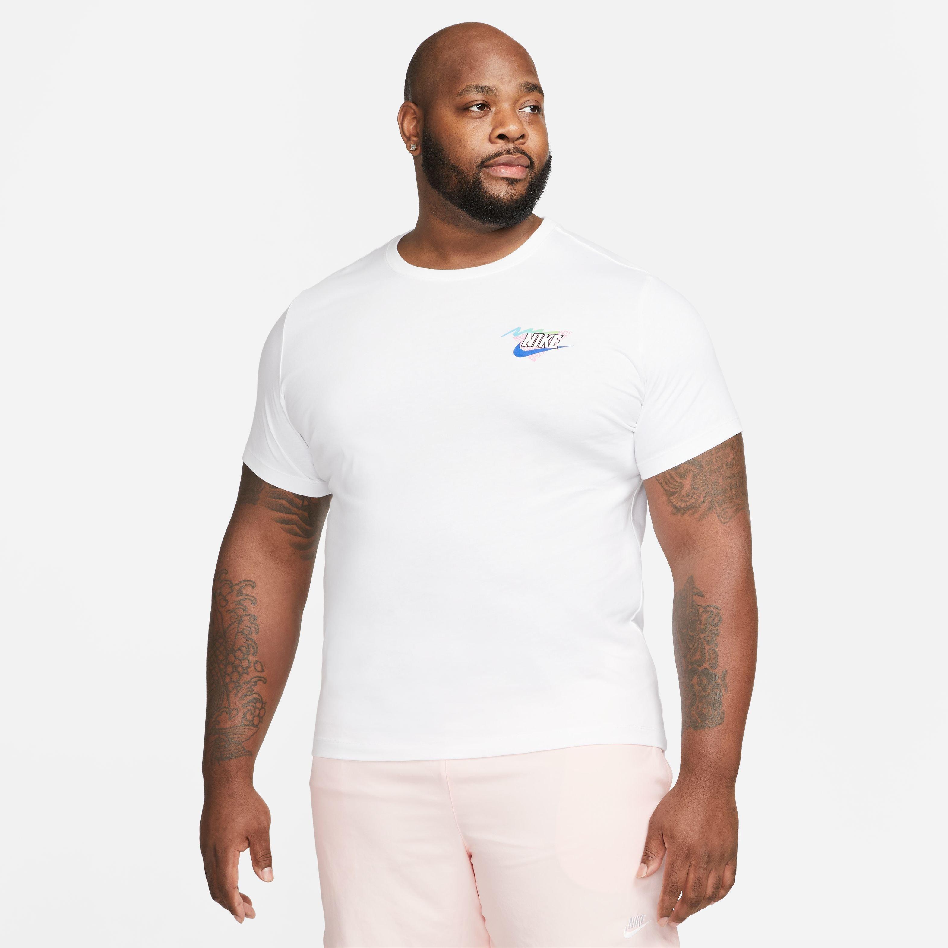 Nike Men's Sportswear Beach Pug Tee-White - WHITE Thumbnail View 11