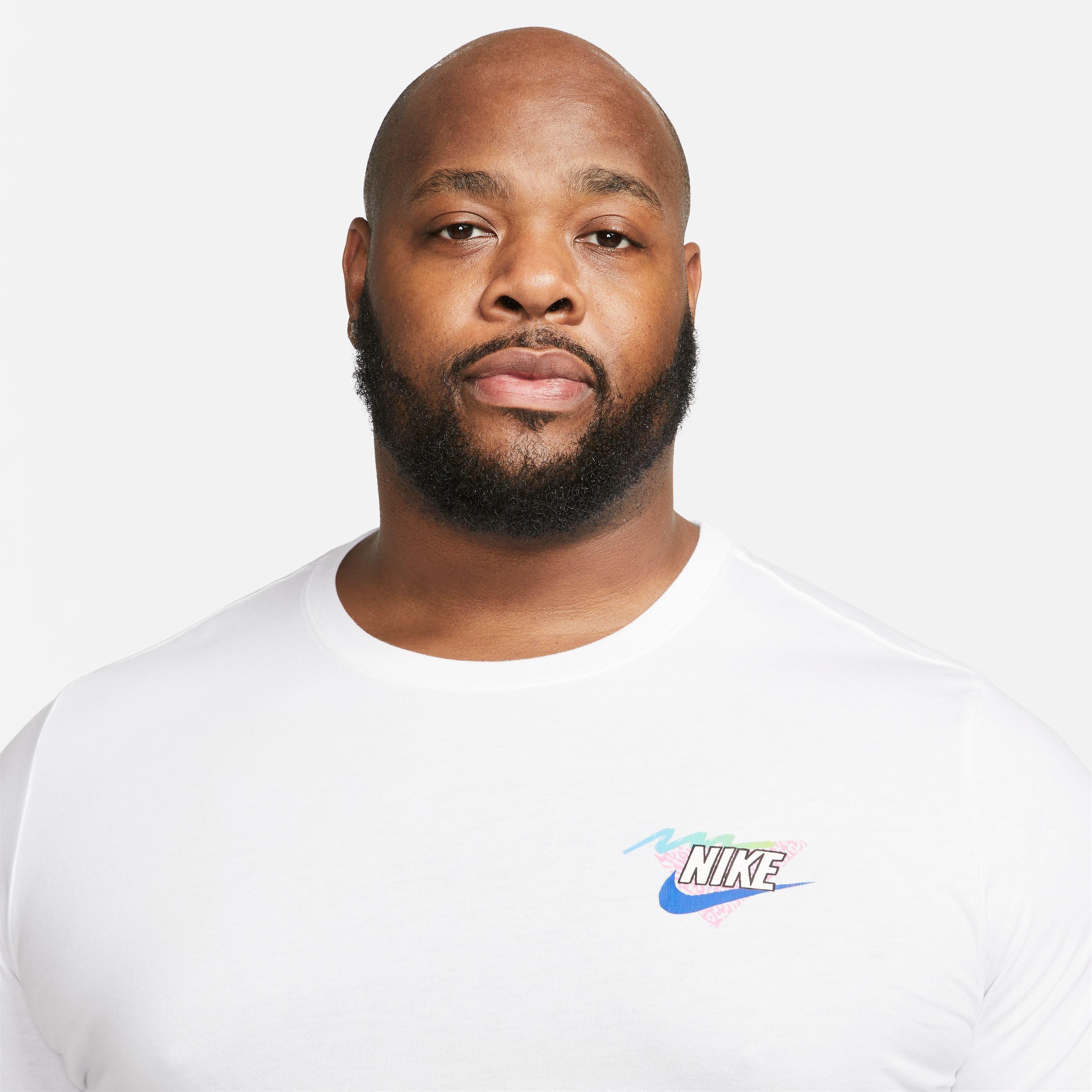 Nike Men's Sportswear Beach Pug Tee-White - WHITE Thumbnail View 5