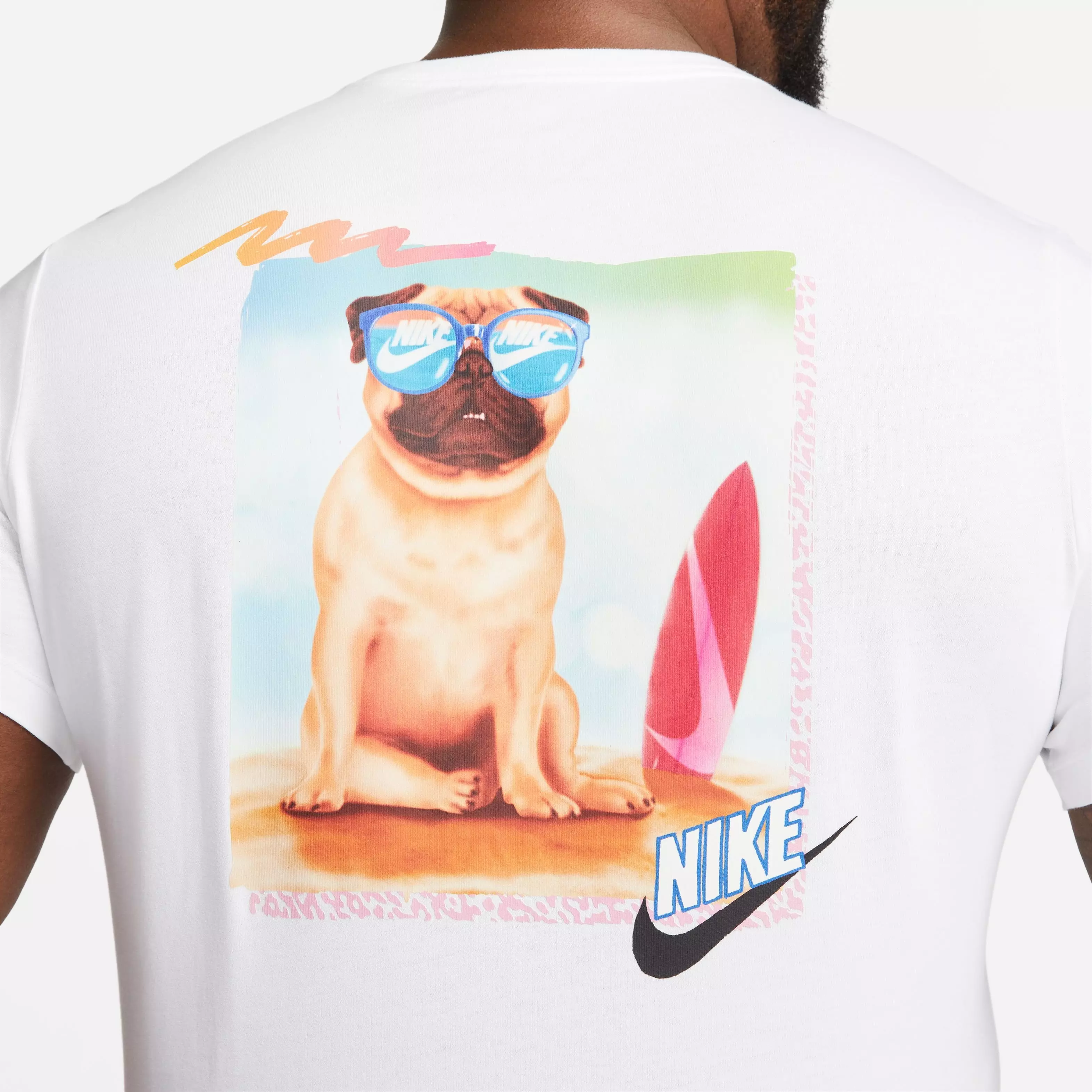Nike Men's Sportswear Beach Pug Tee-White - WHITE