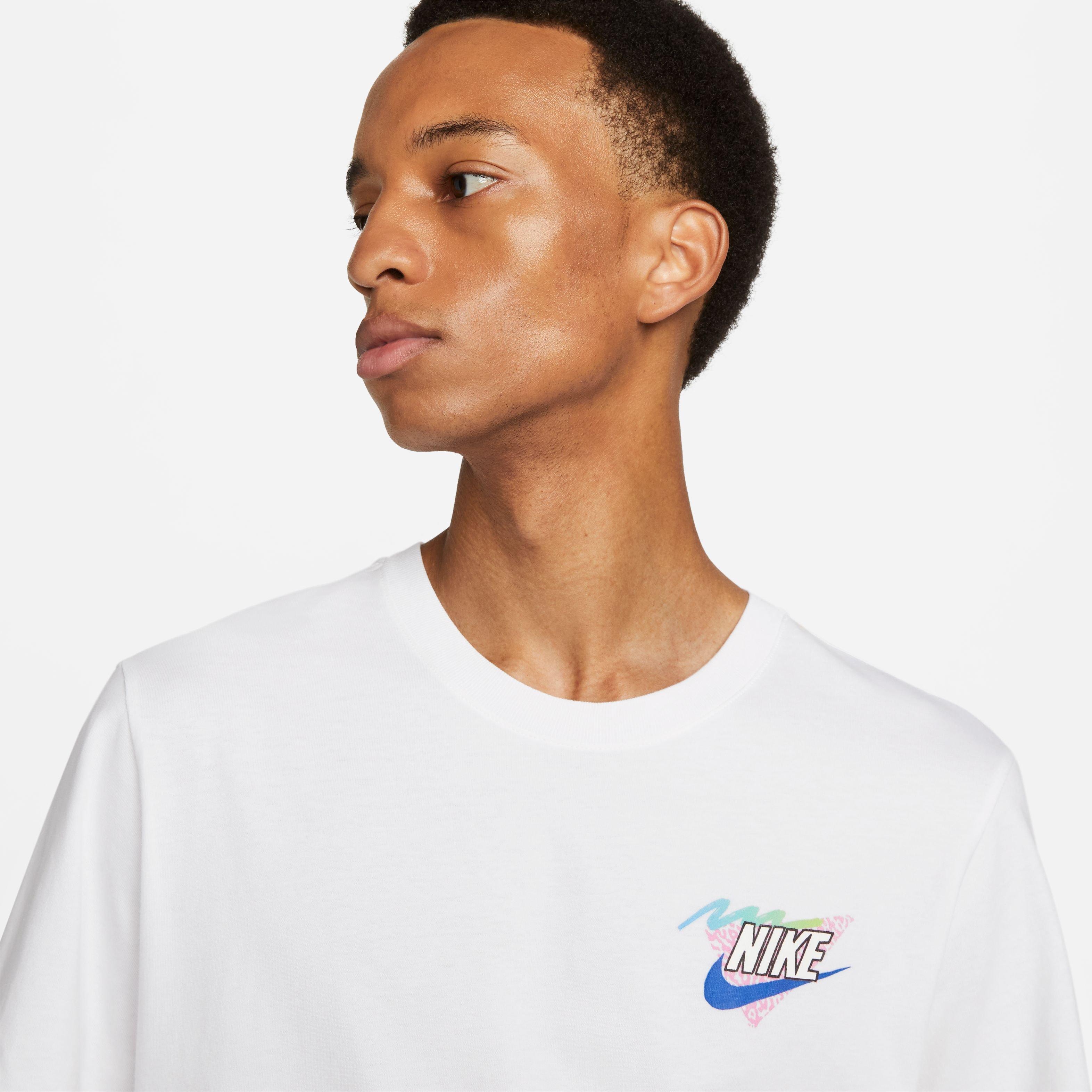 Nike Men's Sportswear Beach Pug Tee-White - WHITE Thumbnail View 9