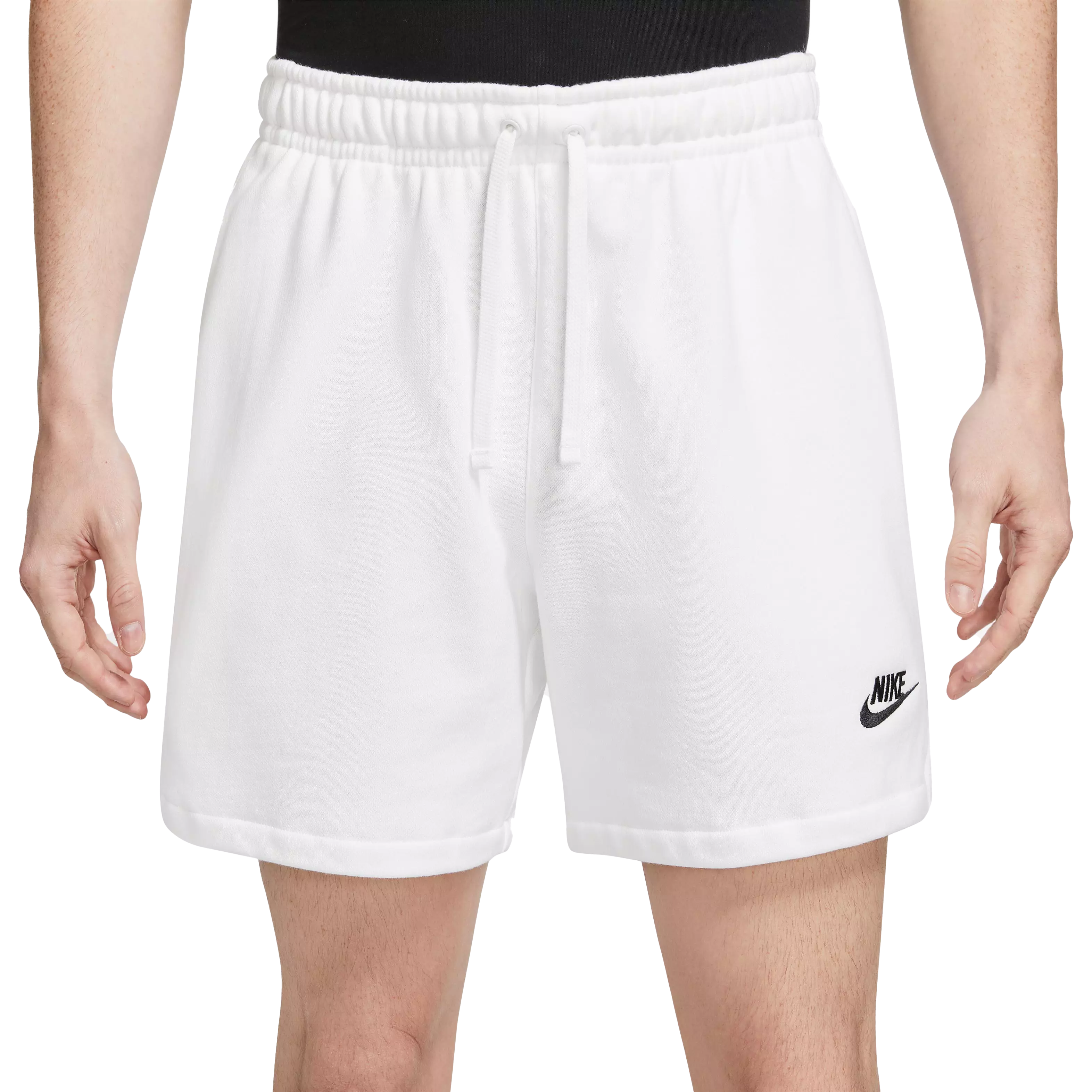 Nike Men's Club Fleece French Terry Flow Shorts-White - WHITE