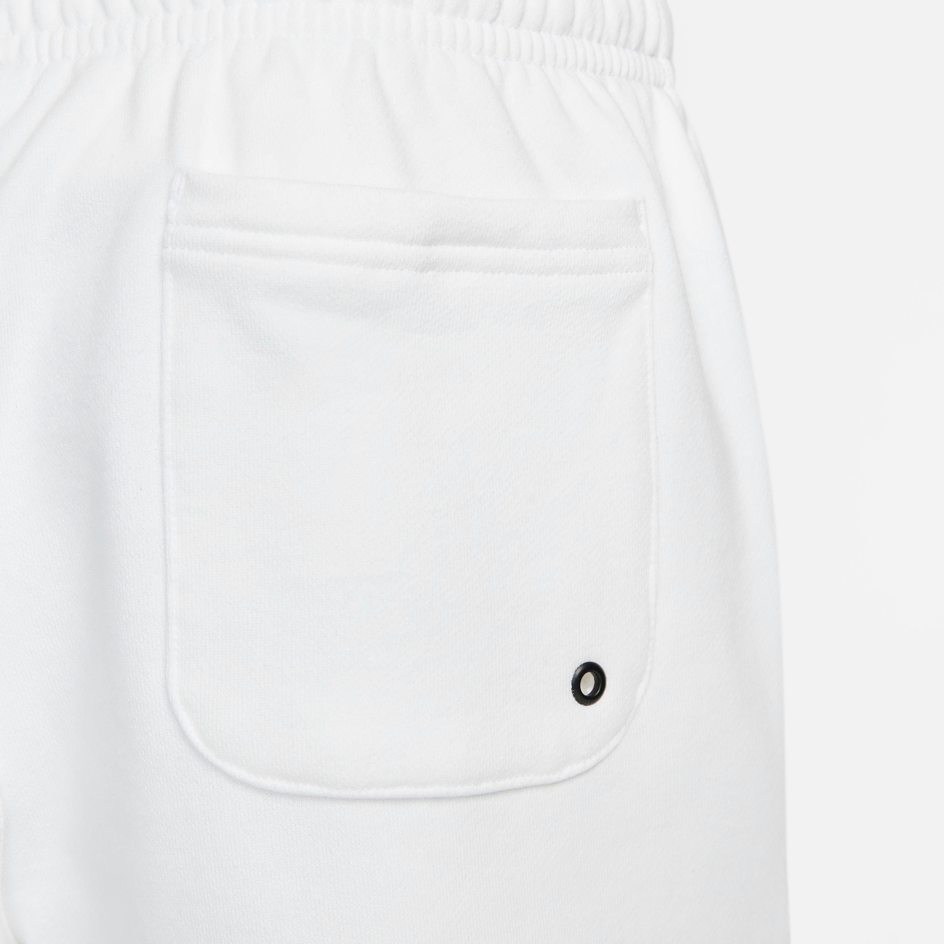 Nike Men's Club Fleece French Terry Flow Shorts-White - WHITE Thumbnail View 4